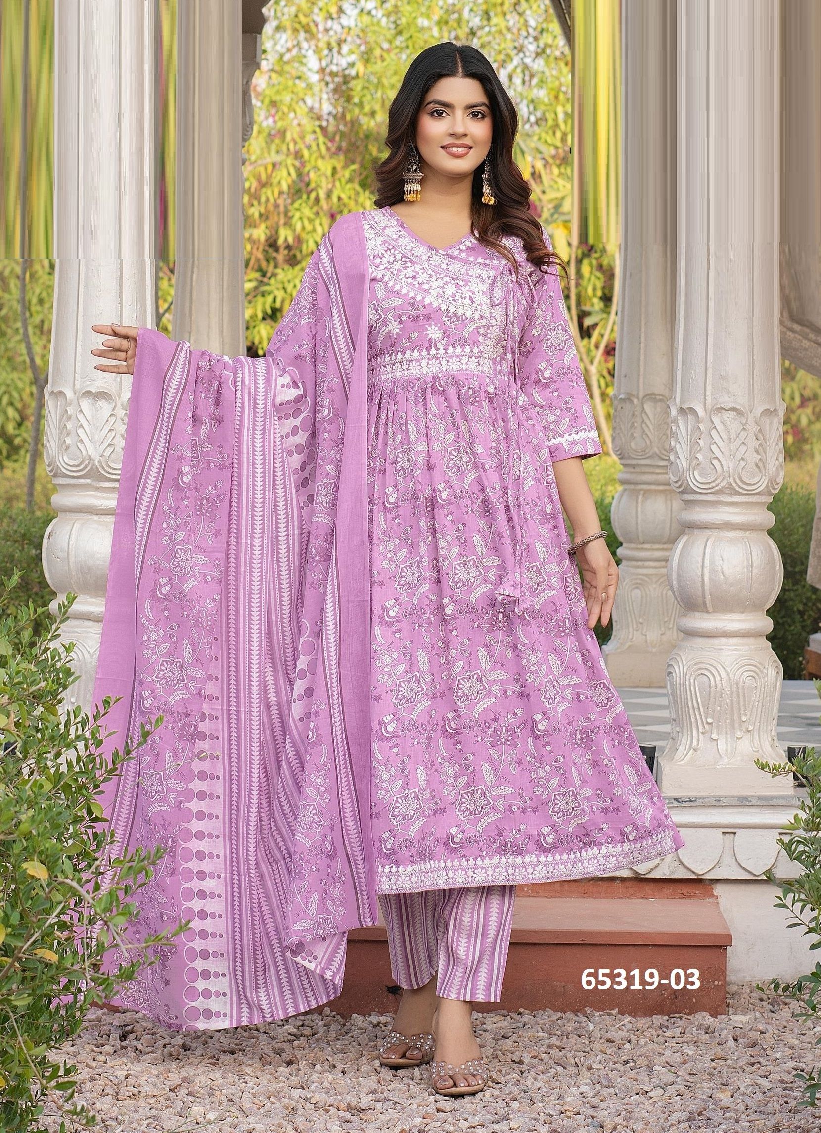 HERINA - Catalog # 65319 (Set of 6 Readymade Salwar Suits)