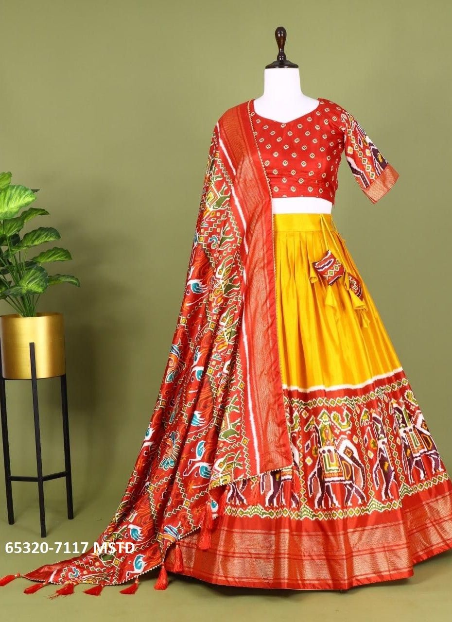 SERIES 7171 - Catalog # 65320 (Set of 5 Semi-Stitched Lehengas)