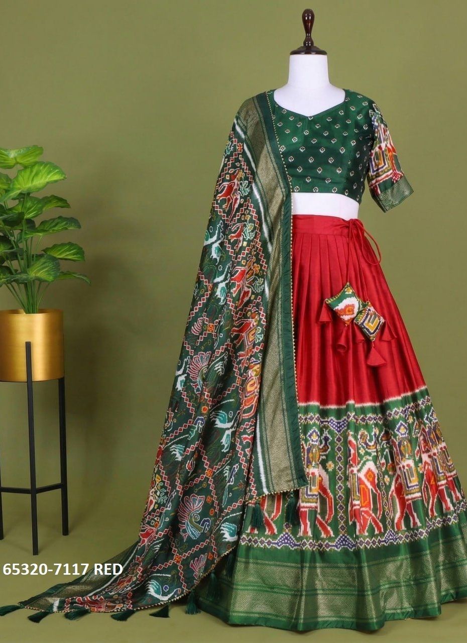 SERIES 7171 - Catalog # 65320 (Set of 5 Semi-Stitched Lehengas)