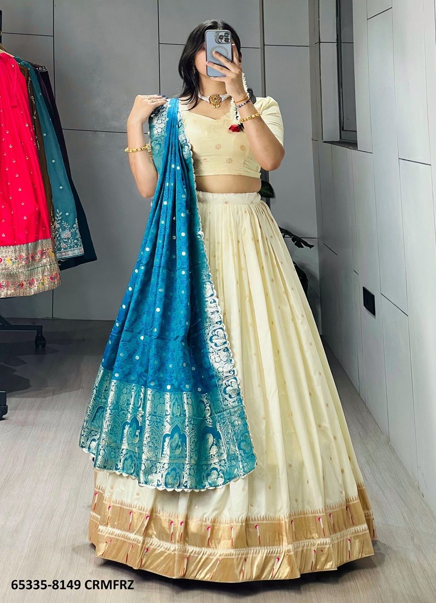 TATVA PAITHANI 8149 - Catalog # 65335 (Set of 4 Semi-Stitched Lehengas) TATVA PAITHANI 8149 - Catalog # 65335 (Set of 4 Semi-Stitched Lehengas)