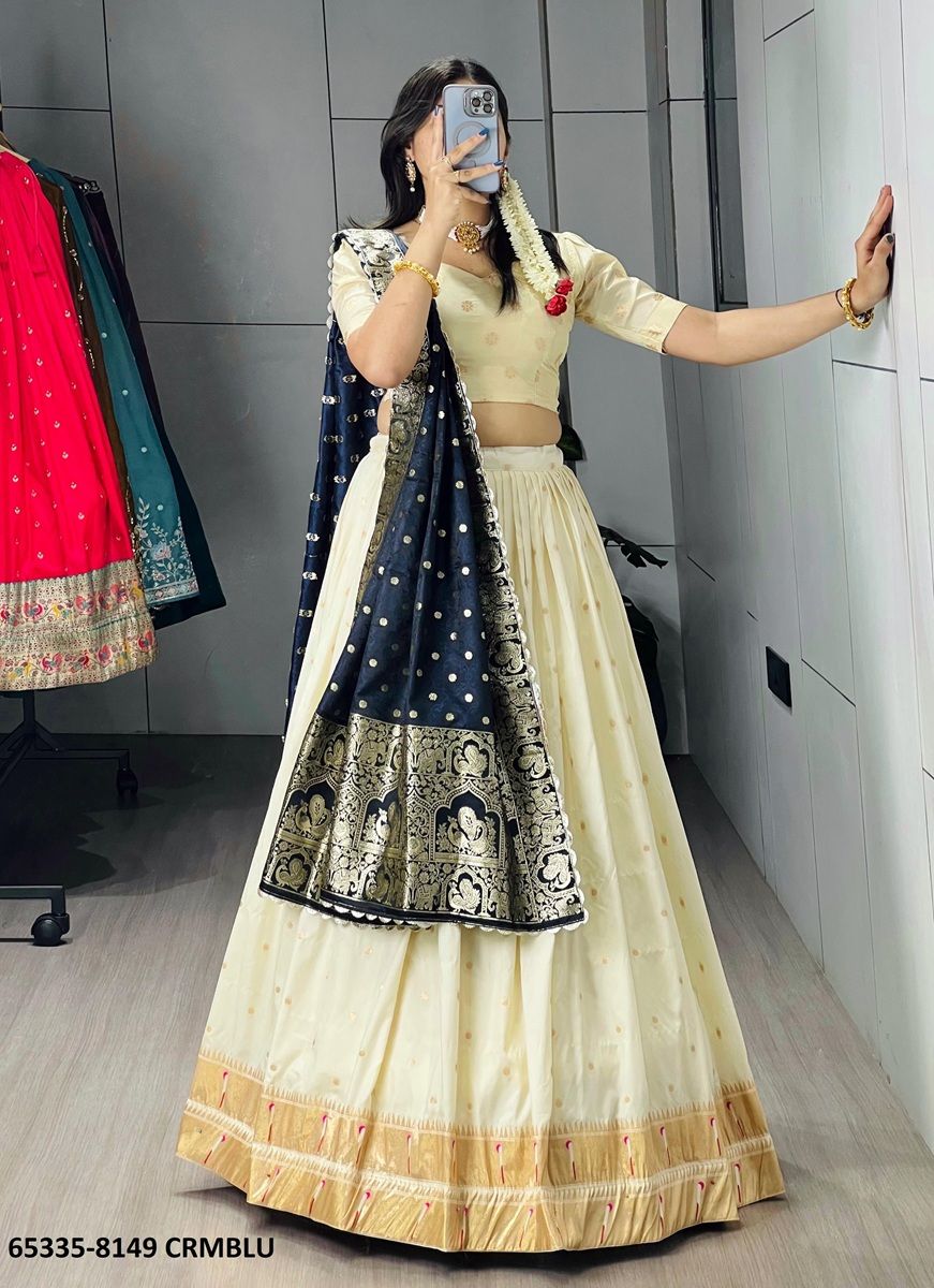 TATVA PAITHANI 8149 - Catalog # 65335 (Set of 4 Semi-Stitched Lehengas) TATVA PAITHANI 8149 - Catalog # 65335 (Set of 4 Semi-Stitched Lehengas)