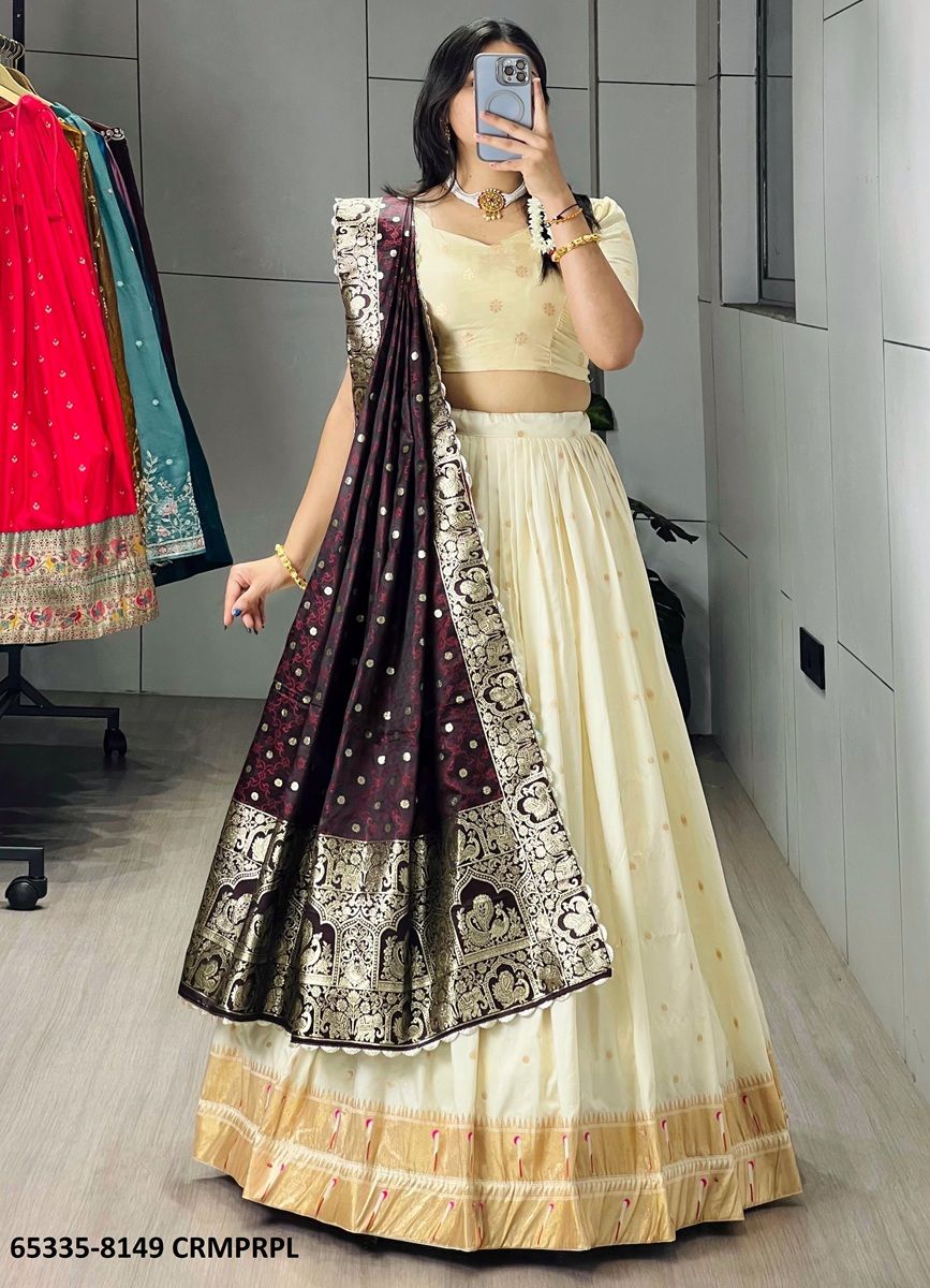 TATVA PAITHANI 8149 - Catalog # 65335 (Set of 4 Semi-Stitched Lehengas) TATVA PAITHANI 8149 - Catalog # 65335 (Set of 4 Semi-Stitched Lehengas)
