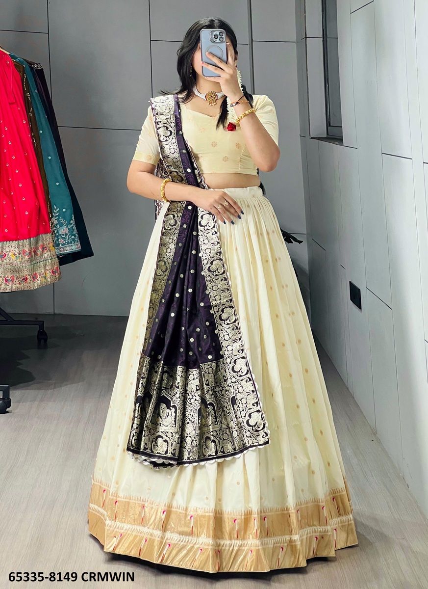 TATVA PAITHANI 8149 - Catalog # 65335 (Set of 4 Semi-Stitched Lehengas) TATVA PAITHANI 8149 - Catalog # 65335 (Set of 4 Semi-Stitched Lehengas)
