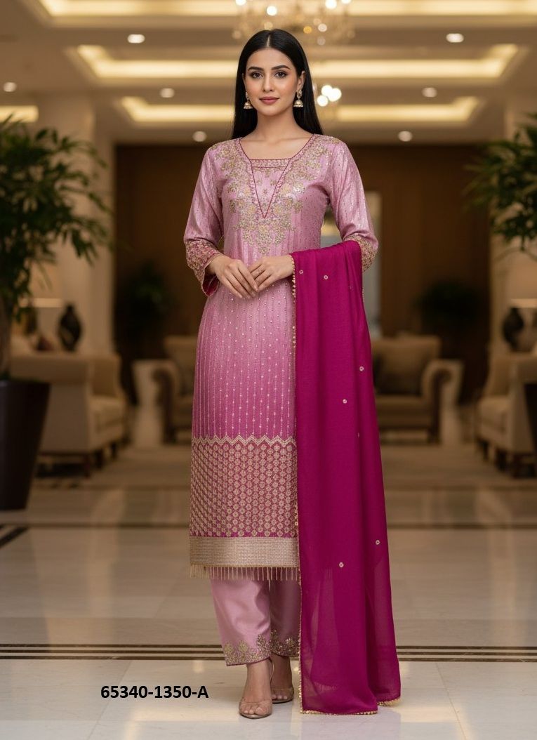 SERIES 1350 - Catalog # 65340 (Set of 2 Readymade Salwar Suits) SERIES 1350 - Catalog # 65340 (Set of 2 Readymade Salwar Suits)