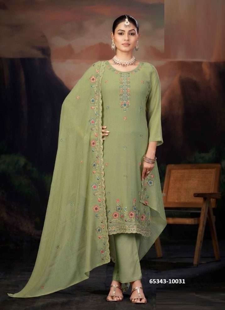 DWIJA - Catalog # 65343 (Set of 4 Semi-Stitched / Un-Stitched Suits) DWIJA - Catalog # 65343 (Set of 4 Semi-Stitched / Un-Stitched Suits)