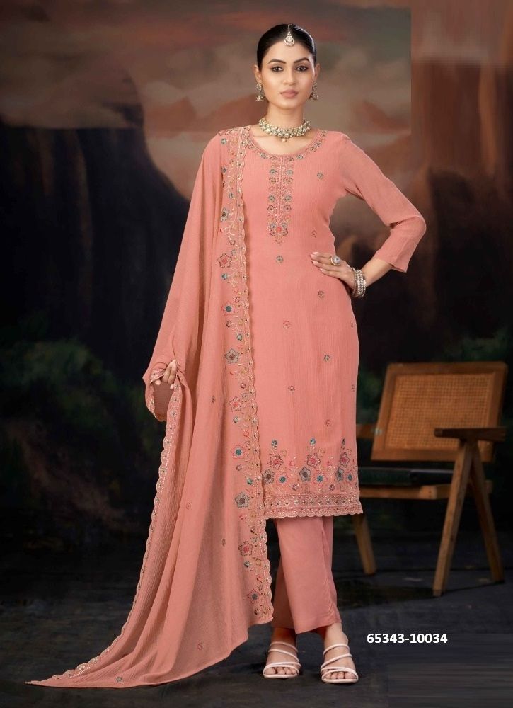 DWIJA - Catalog # 65343 (Set of 4 Semi-Stitched / Un-Stitched Suits) DWIJA - Catalog # 65343 (Set of 4 Semi-Stitched / Un-Stitched Suits)