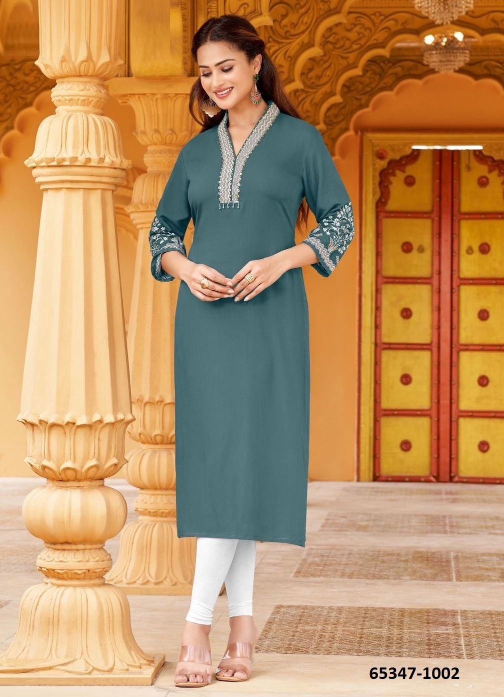 LADLEE 2 - Catalog # 65347 (Set of 6 Readymade Women's Kurtis / Tops)