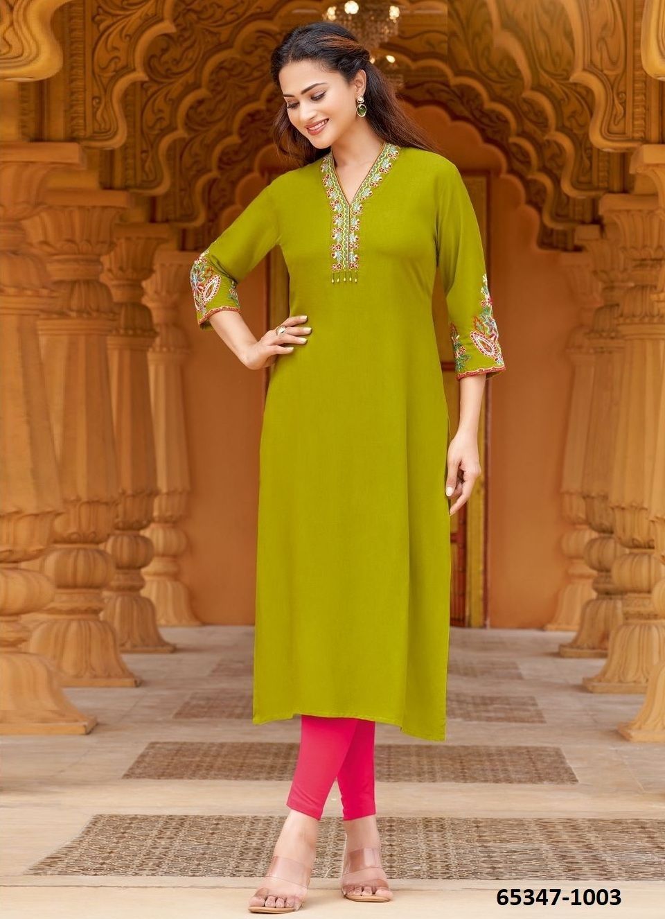 LADLEE 2 - Catalog # 65347 (Set of 6 Readymade Women's Kurtis / Tops)