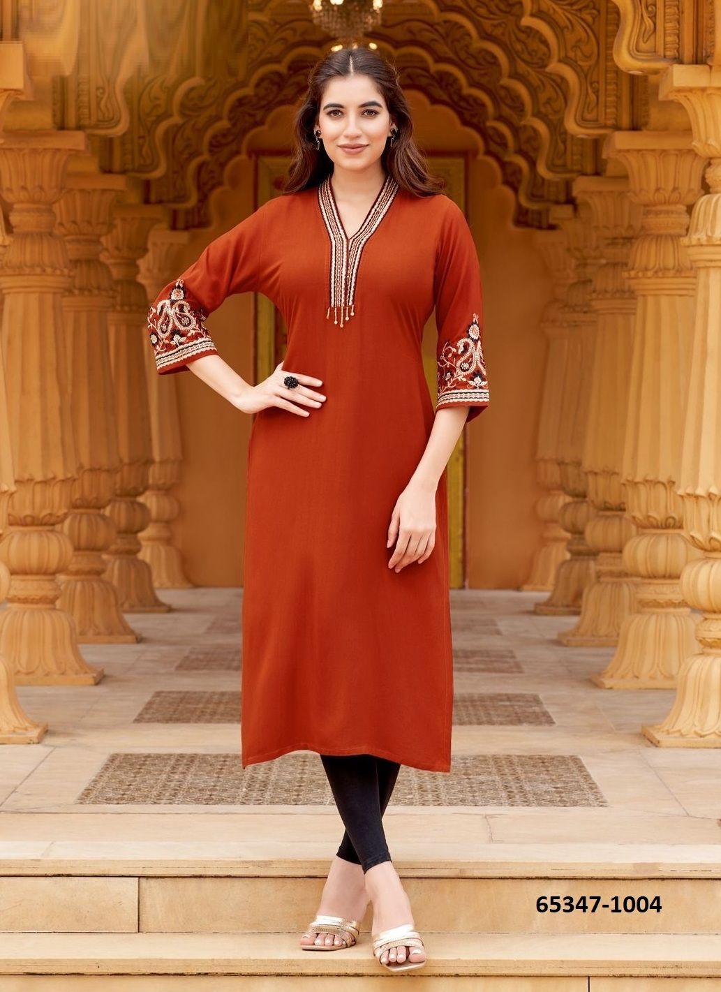 LADLEE 2 - Catalog # 65347 (Set of 6 Readymade Women's Kurtis / Tops)
