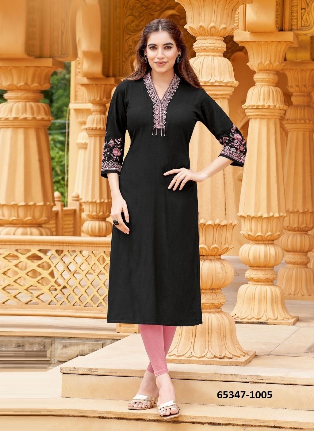 LADLEE 2 - Catalog # 65347 (Set of 6 Readymade Women's Kurtis / Tops)