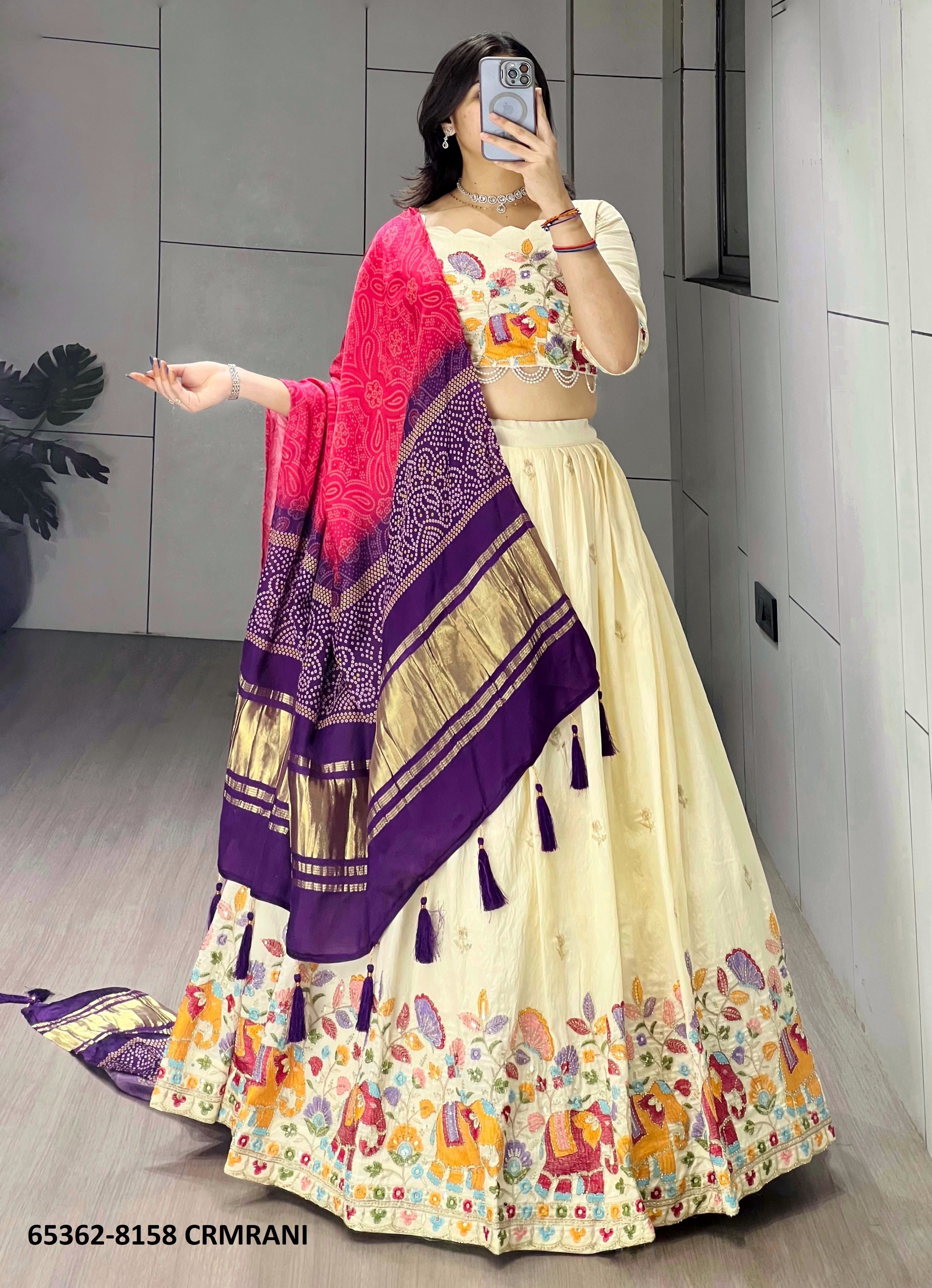 SERIES 8158 - Catalog # 65362 (Set of 2 Semi-Stitched Lehengas)