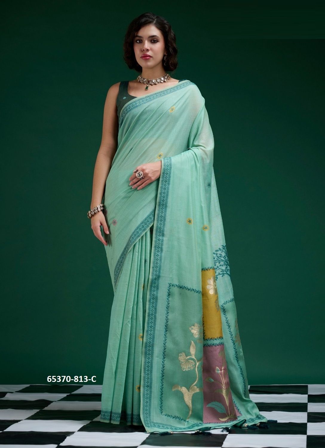 JAMDANI COTTON 2 - Catalog # 65370 (Set of 6 Sarees) JAMDANI COTTON 2 - Catalog # 65370 (Set of 6 Sarees)