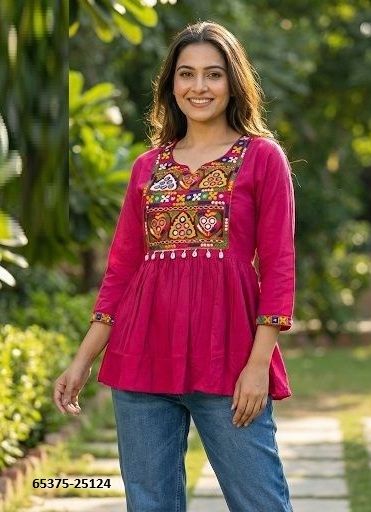 GAMTHI TOPS - Catalog # 65375 (Set of 5 Readymade Women's Kurtis / Tops) GAMTHI TOPS - Catalog # 65375 (Set of 5 Readymade Women's Kurtis / Tops)
