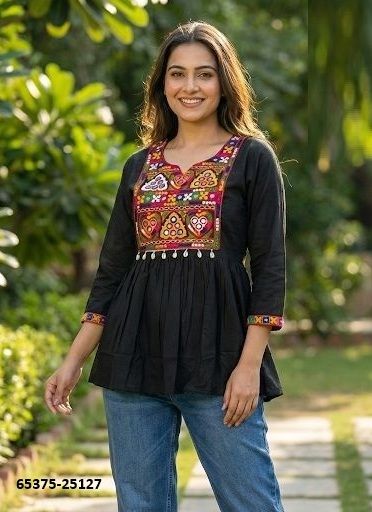 GAMTHI TOPS - Catalog # 65375 (Set of 5 Readymade Women's Kurtis / Tops) GAMTHI TOPS - Catalog # 65375 (Set of 5 Readymade Women's Kurtis / Tops)