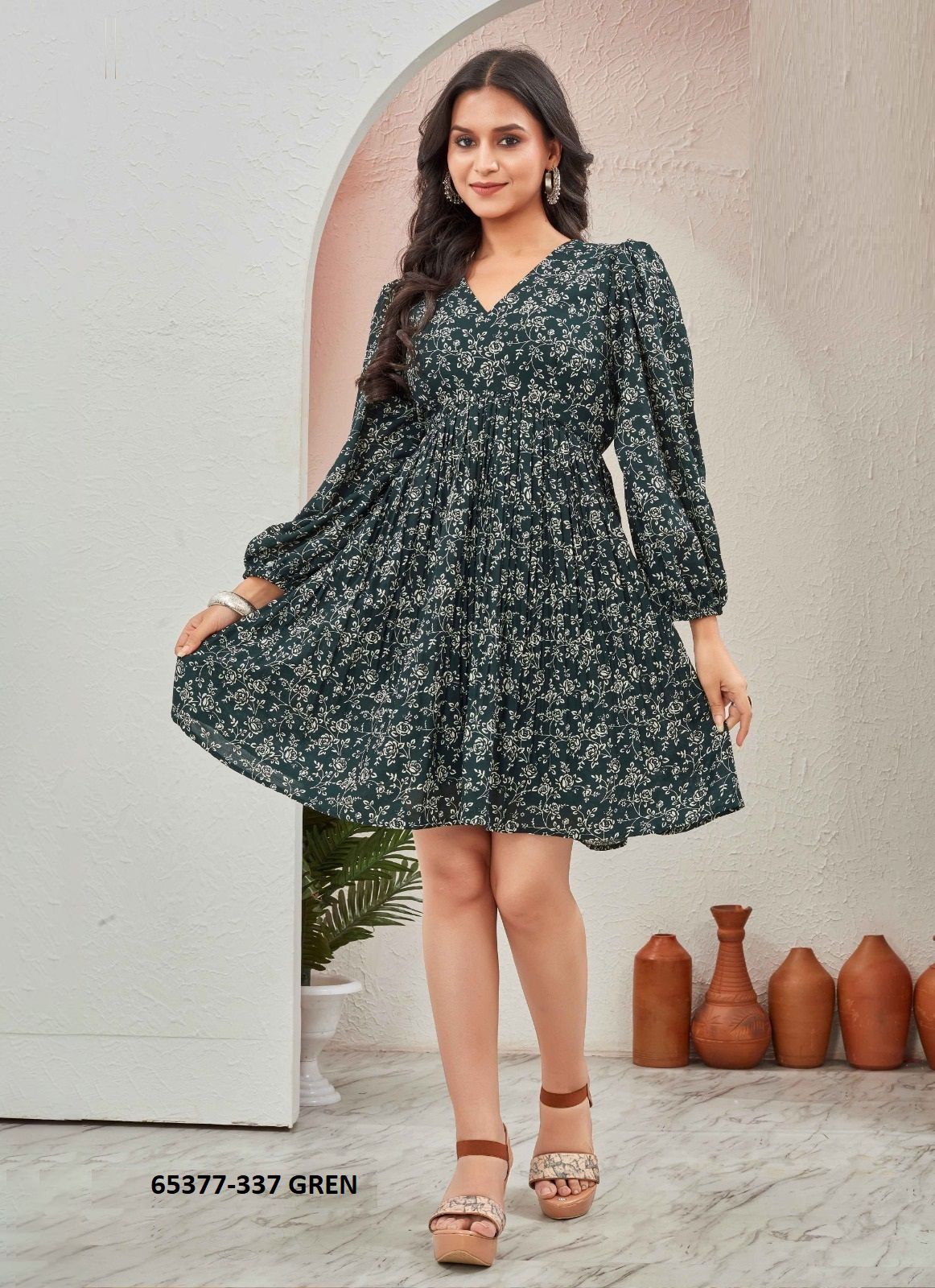 NITHYA - Catalog # 65377 (Set of 6 Readymade Women's Kurtis / Tops) NITHYA - Catalog # 65377 (Set of 6 Readymade Women's Kurtis / Tops)