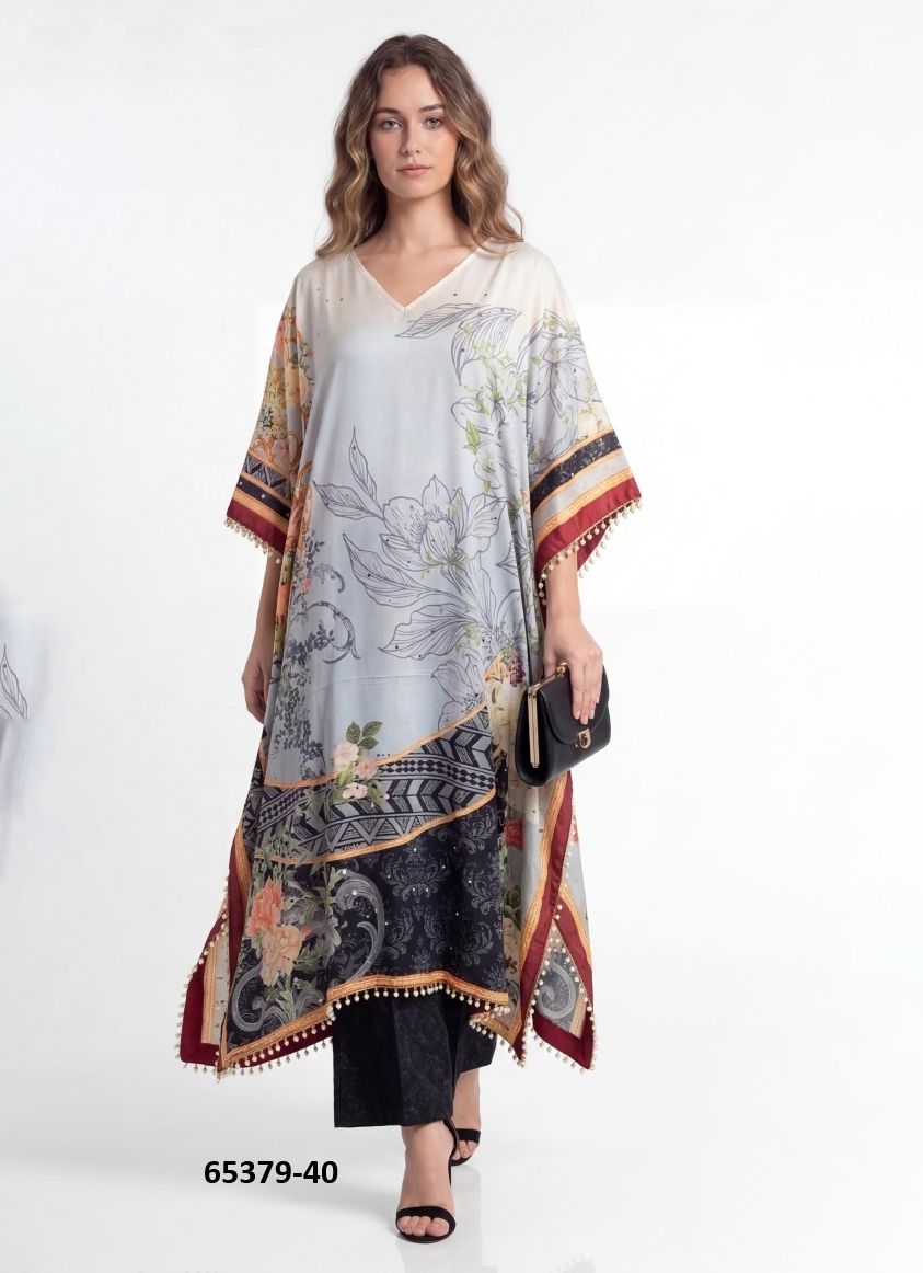 KAFTAN CO-ORD SET VALUE ADDITION 6 - Catalog # 65379 (Set of 6 Tops With Bottoms) KAFTAN CO-ORD SET VALUE ADDITION 6 - Catalog # 65379 (Set of 6 Tops With Bottoms)