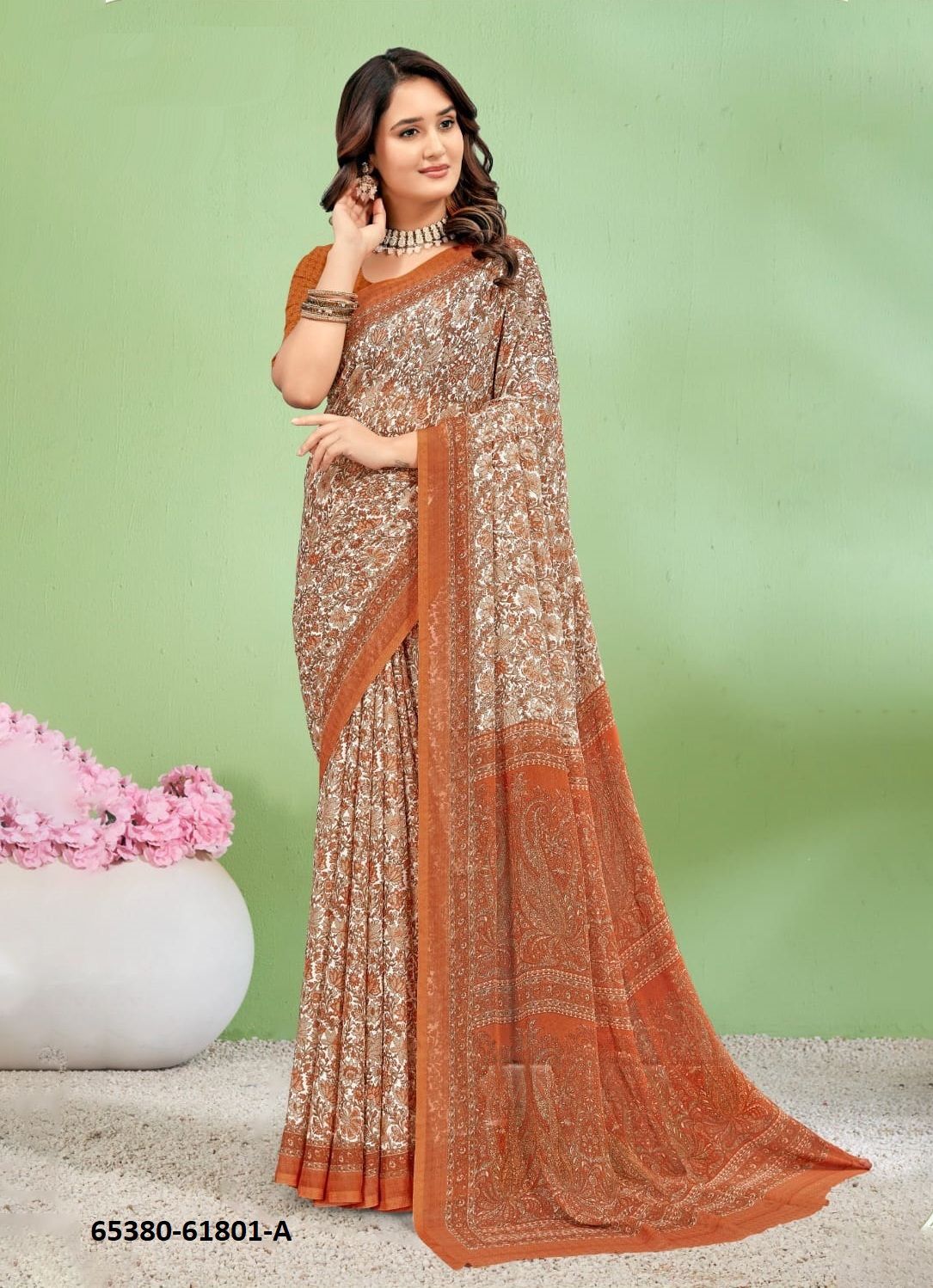 SUPER STAR CHIFFON 232 - Catalog # 65380 (Set of 12 Sarees) SUPER STAR CHIFFON 232 - Catalog # 65380 (Set of 12 Sarees)