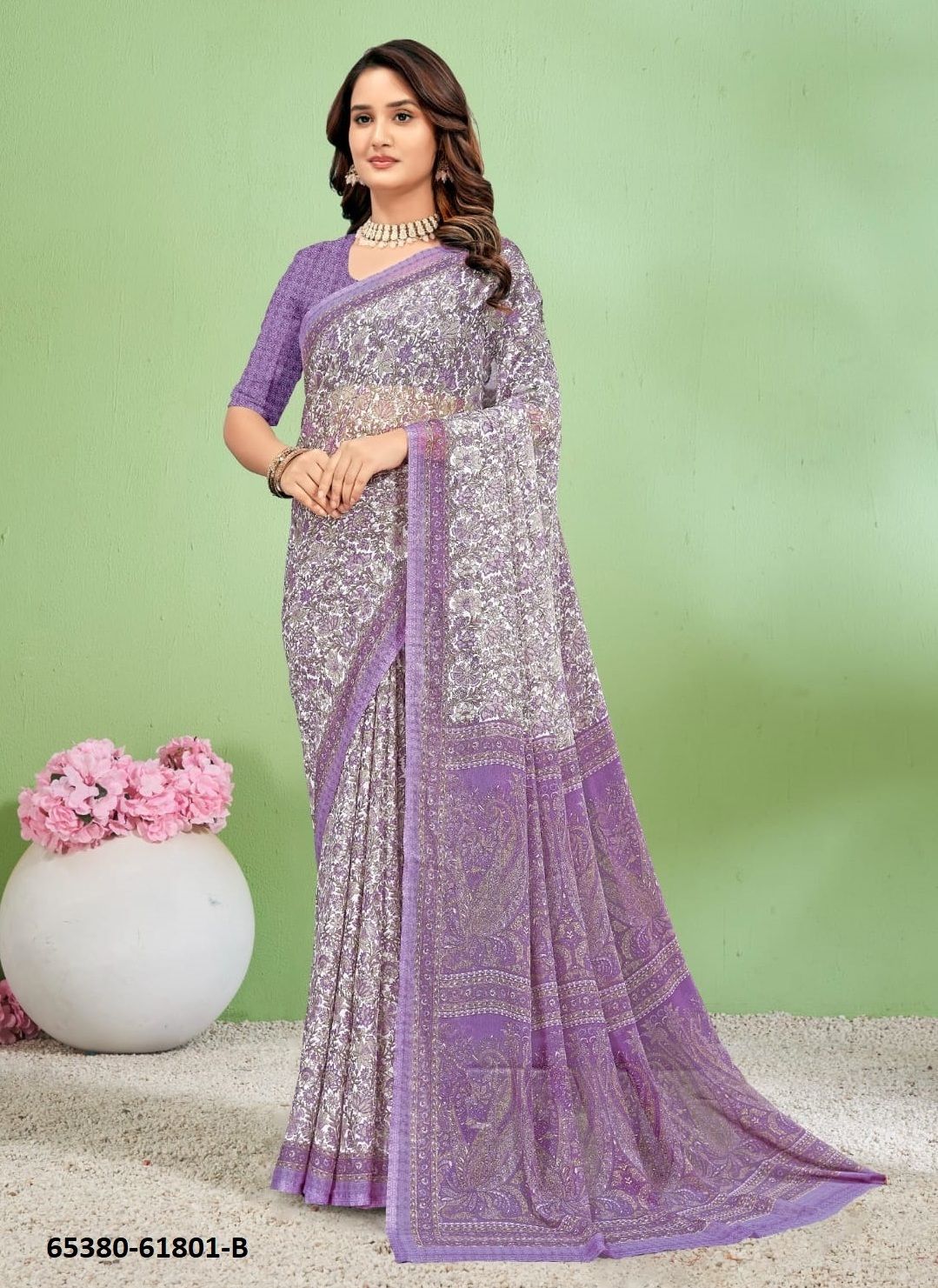 SUPER STAR CHIFFON 232 - Catalog # 65380 (Set of 12 Sarees) SUPER STAR CHIFFON 232 - Catalog # 65380 (Set of 12 Sarees)