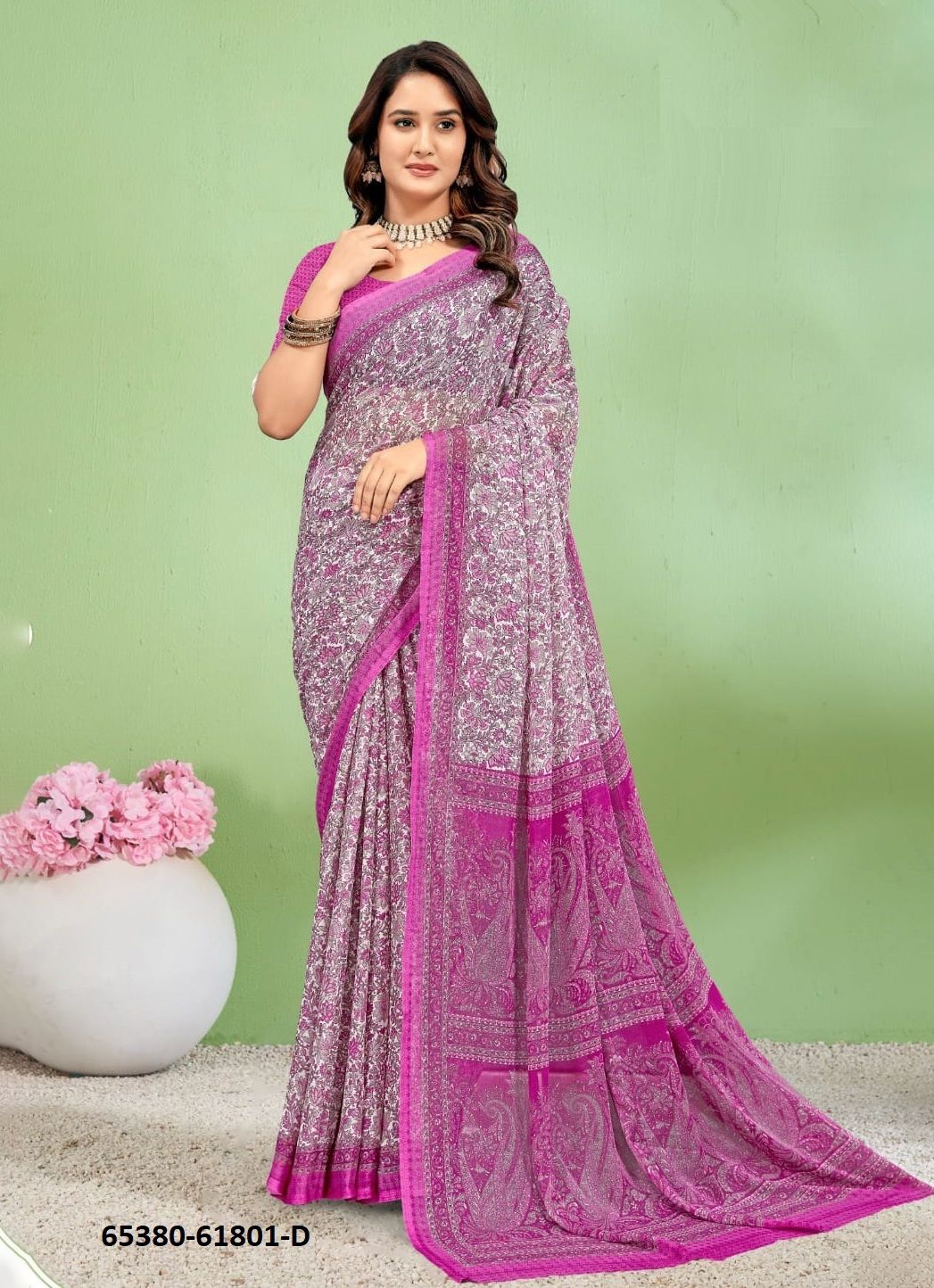 SUPER STAR CHIFFON 232 - Catalog # 65380 (Set of 12 Sarees) SUPER STAR CHIFFON 232 - Catalog # 65380 (Set of 12 Sarees)