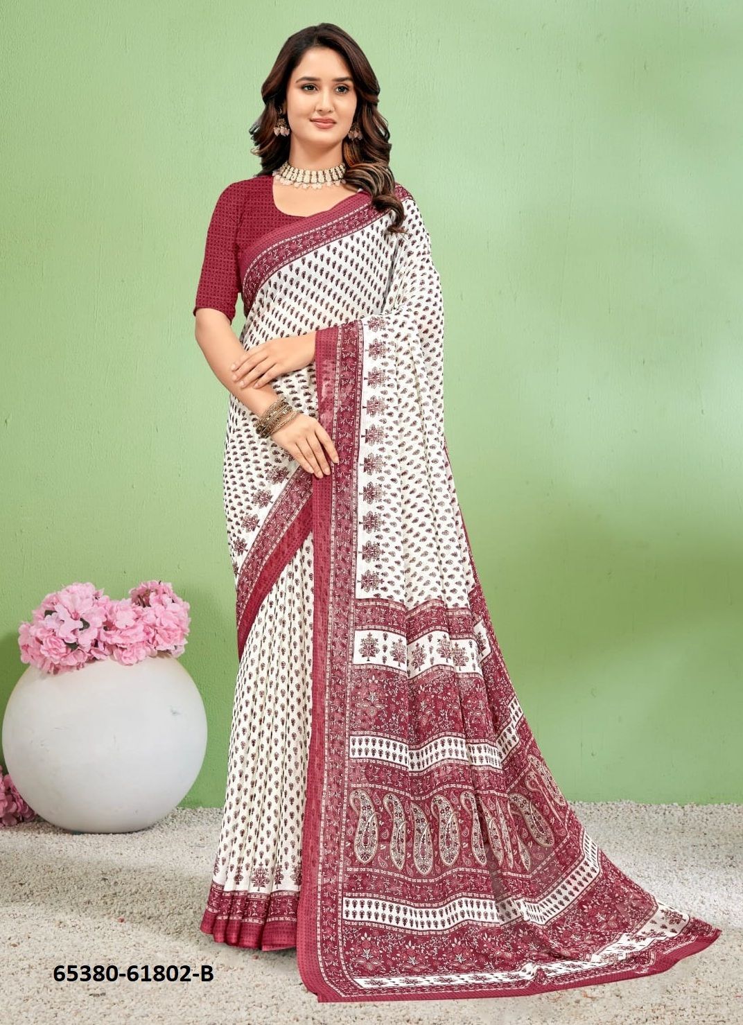 SUPER STAR CHIFFON 232 - Catalog # 65380 (Set of 12 Sarees) SUPER STAR CHIFFON 232 - Catalog # 65380 (Set of 12 Sarees)
