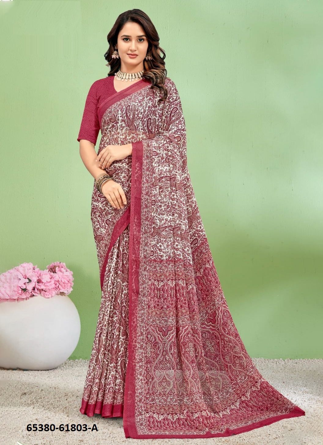 SUPER STAR CHIFFON 232 - Catalog # 65380 (Set of 12 Sarees) SUPER STAR CHIFFON 232 - Catalog # 65380 (Set of 12 Sarees)