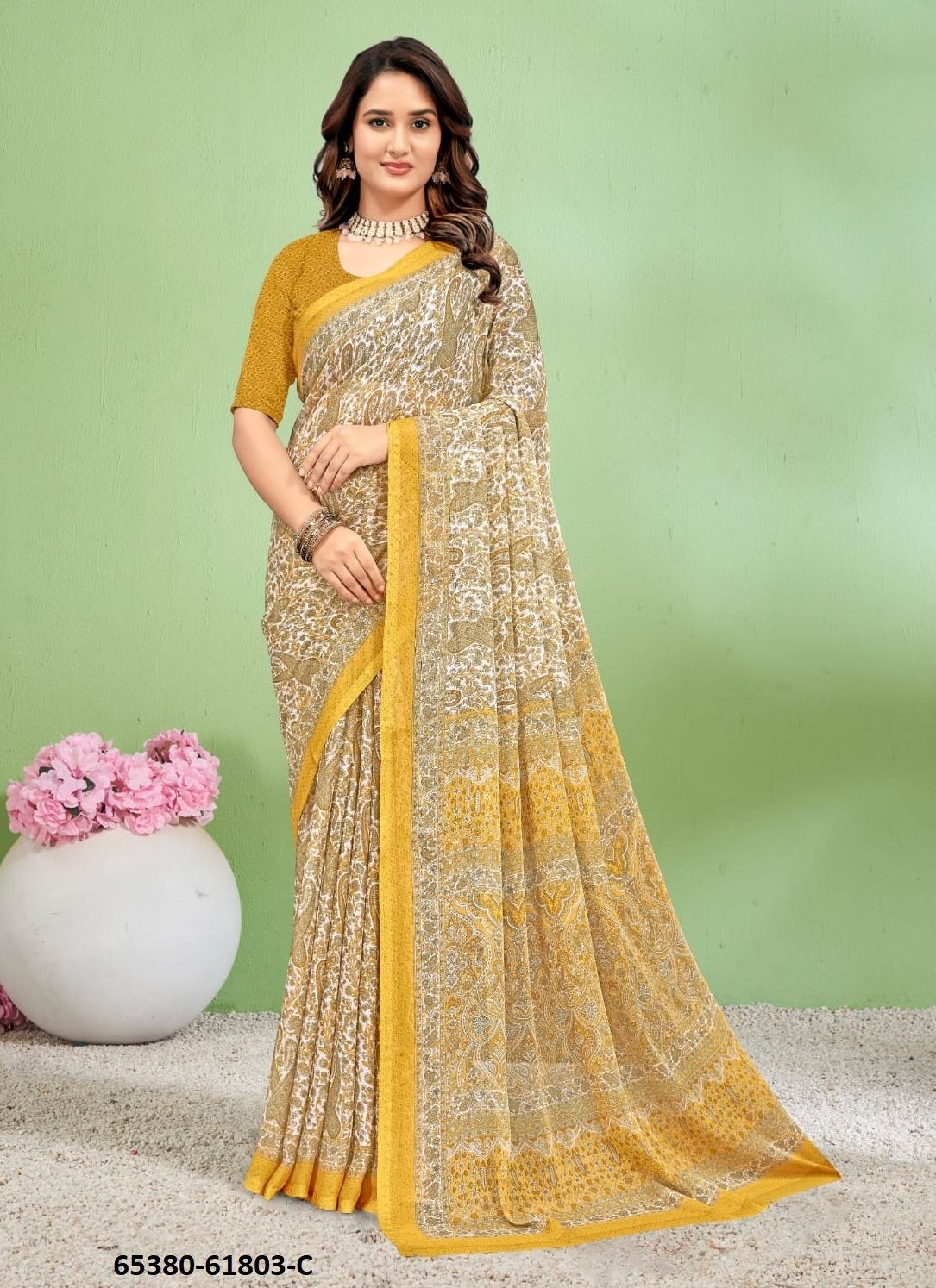 SUPER STAR CHIFFON 232 - Catalog # 65380 (Set of 12 Sarees) SUPER STAR CHIFFON 232 - Catalog # 65380 (Set of 12 Sarees)