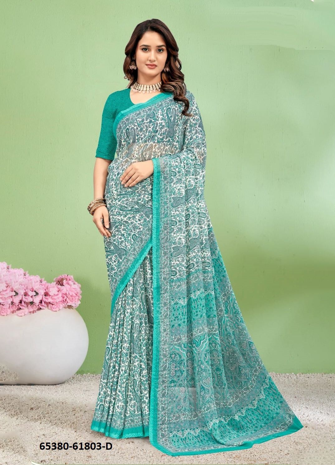 SUPER STAR CHIFFON 232 - Catalog # 65380 (Set of 12 Sarees) SUPER STAR CHIFFON 232 - Catalog # 65380 (Set of 12 Sarees)