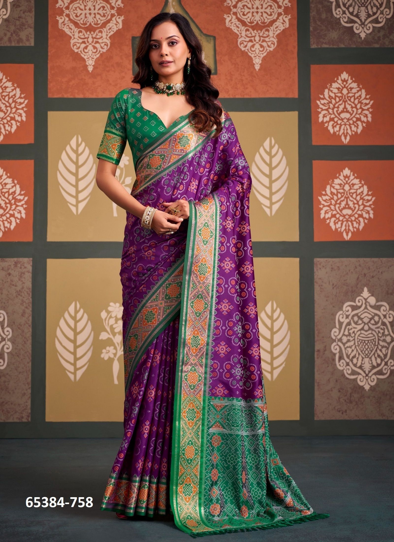 SANGAM PATOLA - Catalog # 65384 (Set of 8 Sarees)