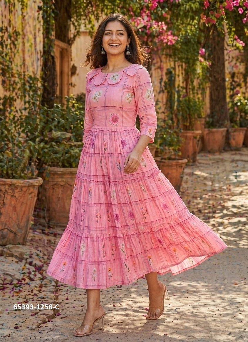 SERIES 1258 - Catalog # 65393 (Set of 3 Readymade Women's Kurtis / Tops) SERIES 1258 - Catalog # 65393 (Set of 3 Readymade Women's Kurtis / Tops)