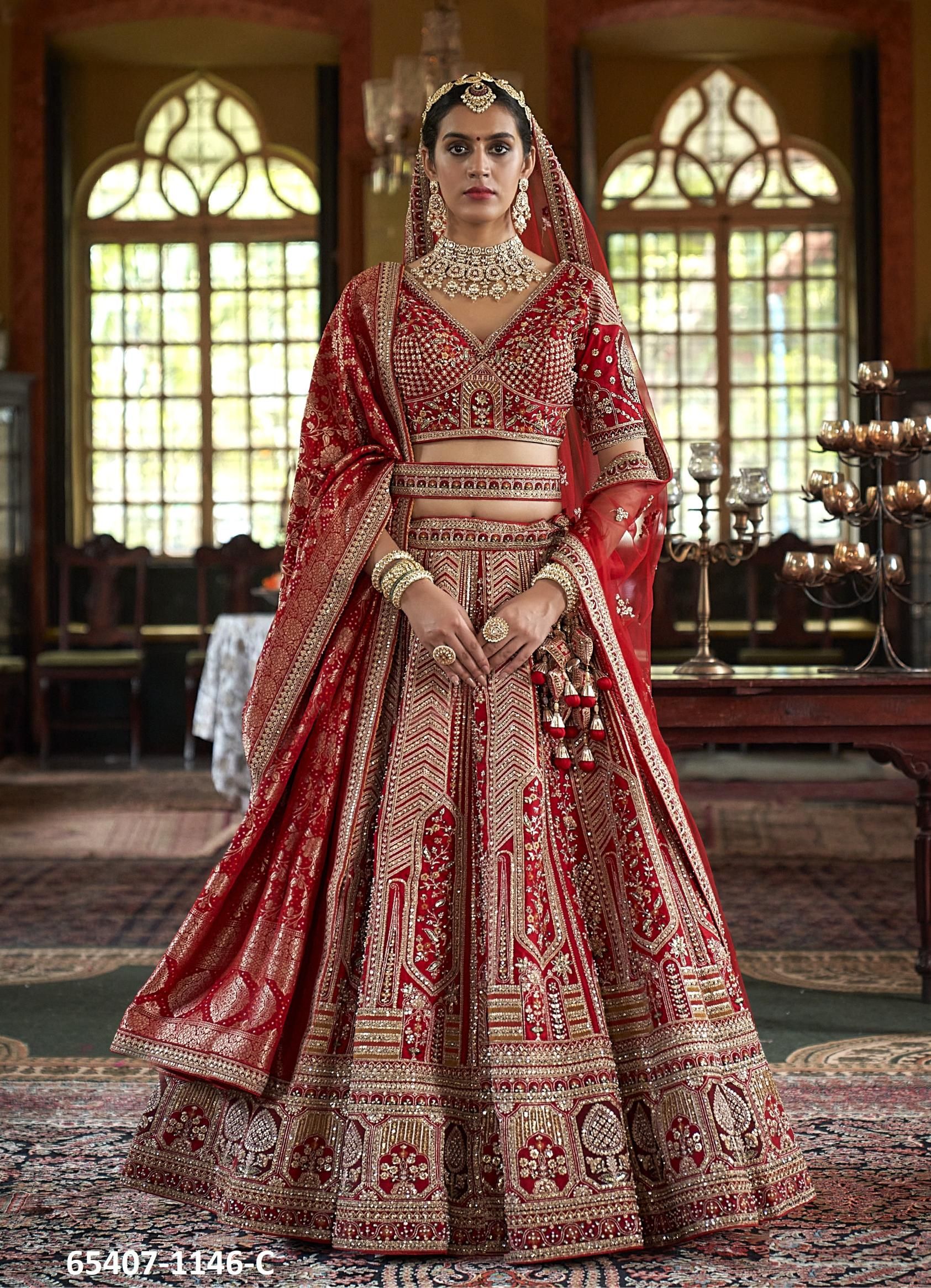 DULHAN 3 - Catalog # 65407 (Set of 9 Semi-Stitched Lehengas) DULHAN 3 - Catalog # 65407 (Set of 9 Semi-Stitched Lehengas)
