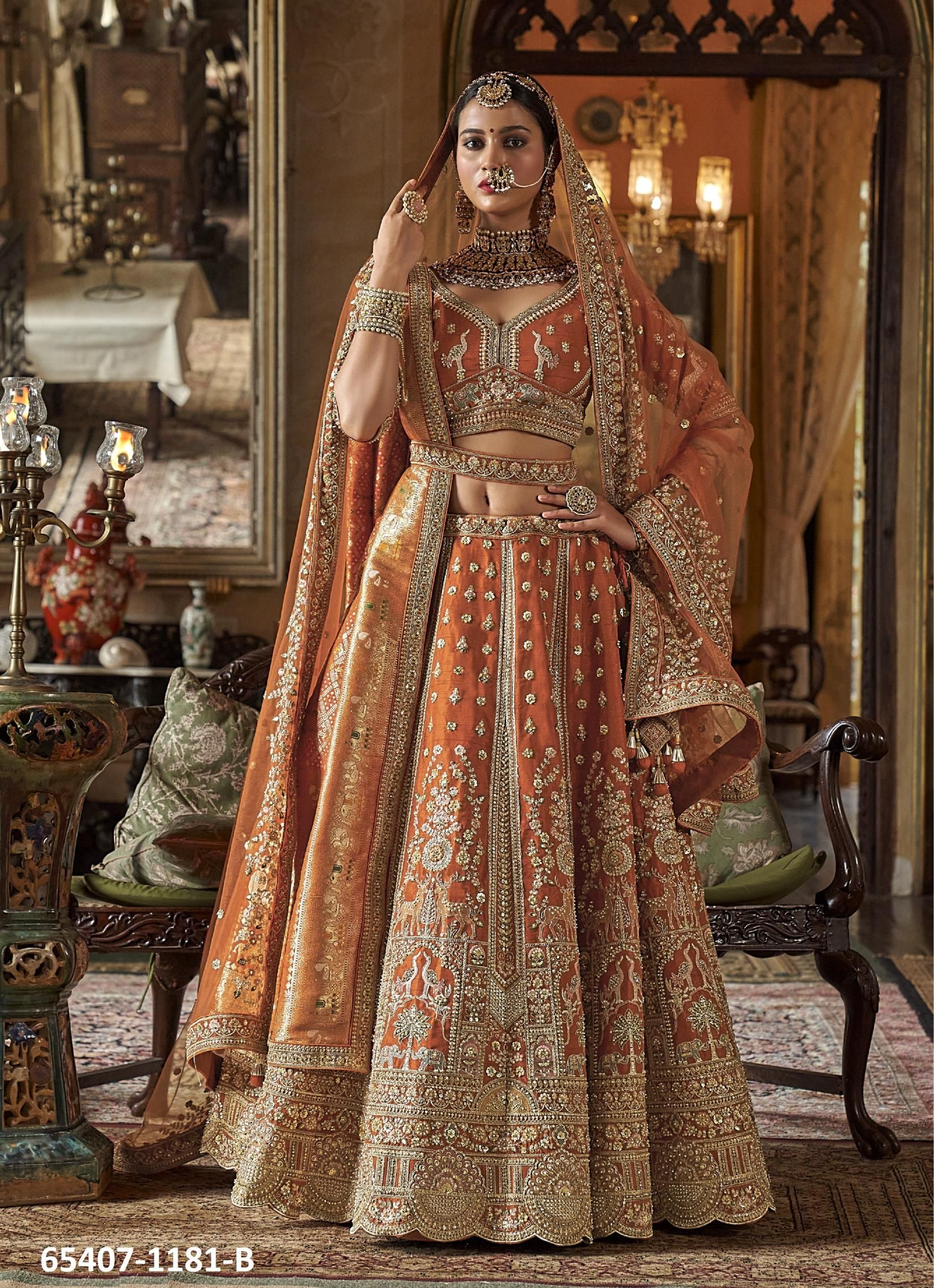 DULHAN 3 - Catalog # 65407 (Set of 9 Semi-Stitched Lehengas) DULHAN 3 - Catalog # 65407 (Set of 9 Semi-Stitched Lehengas)