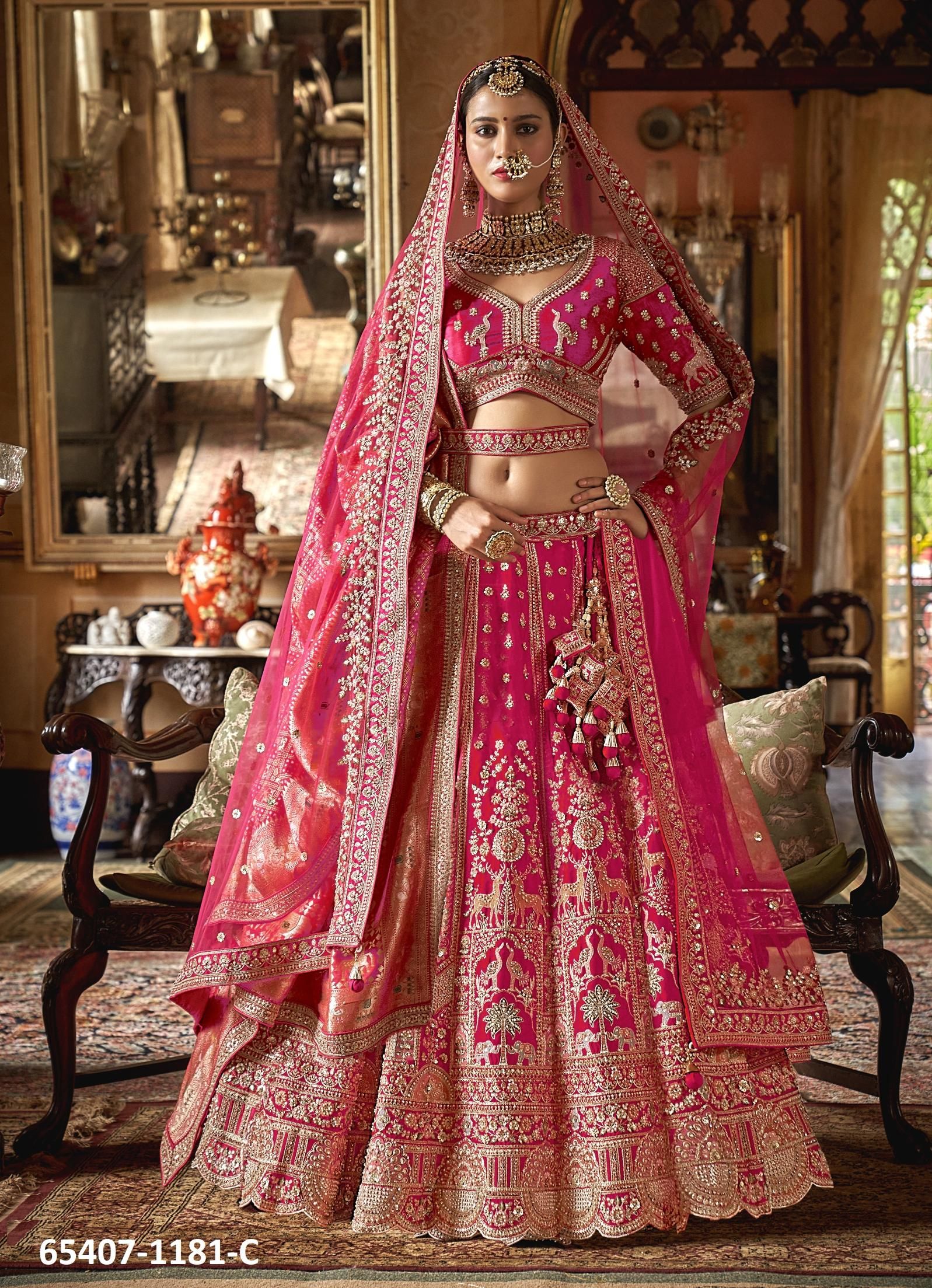 DULHAN 3 - Catalog # 65407 (Set of 9 Semi-Stitched Lehengas) DULHAN 3 - Catalog # 65407 (Set of 9 Semi-Stitched Lehengas)
