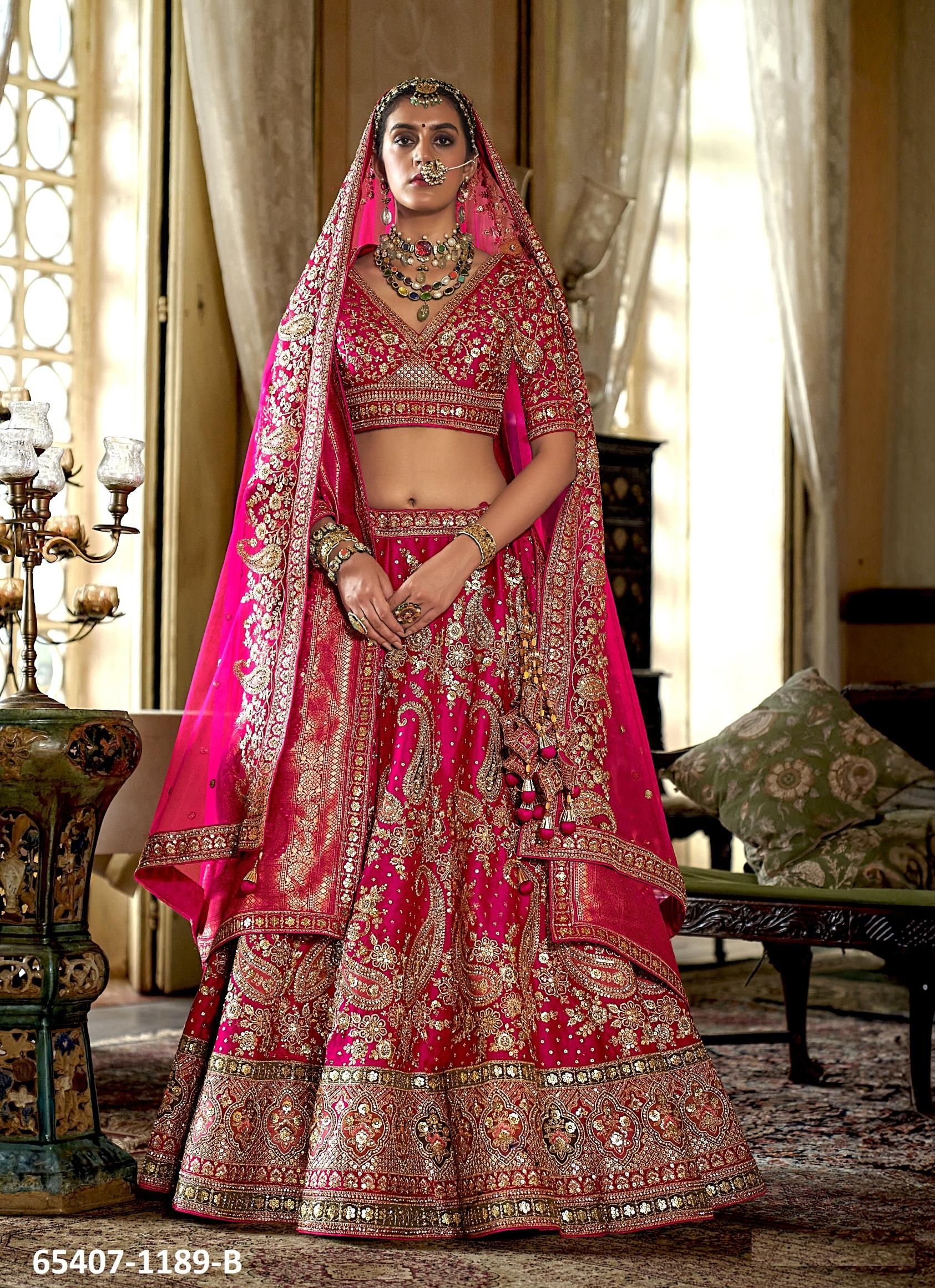DULHAN 3 - Catalog # 65407 (Set of 9 Semi-Stitched Lehengas) DULHAN 3 - Catalog # 65407 (Set of 9 Semi-Stitched Lehengas)