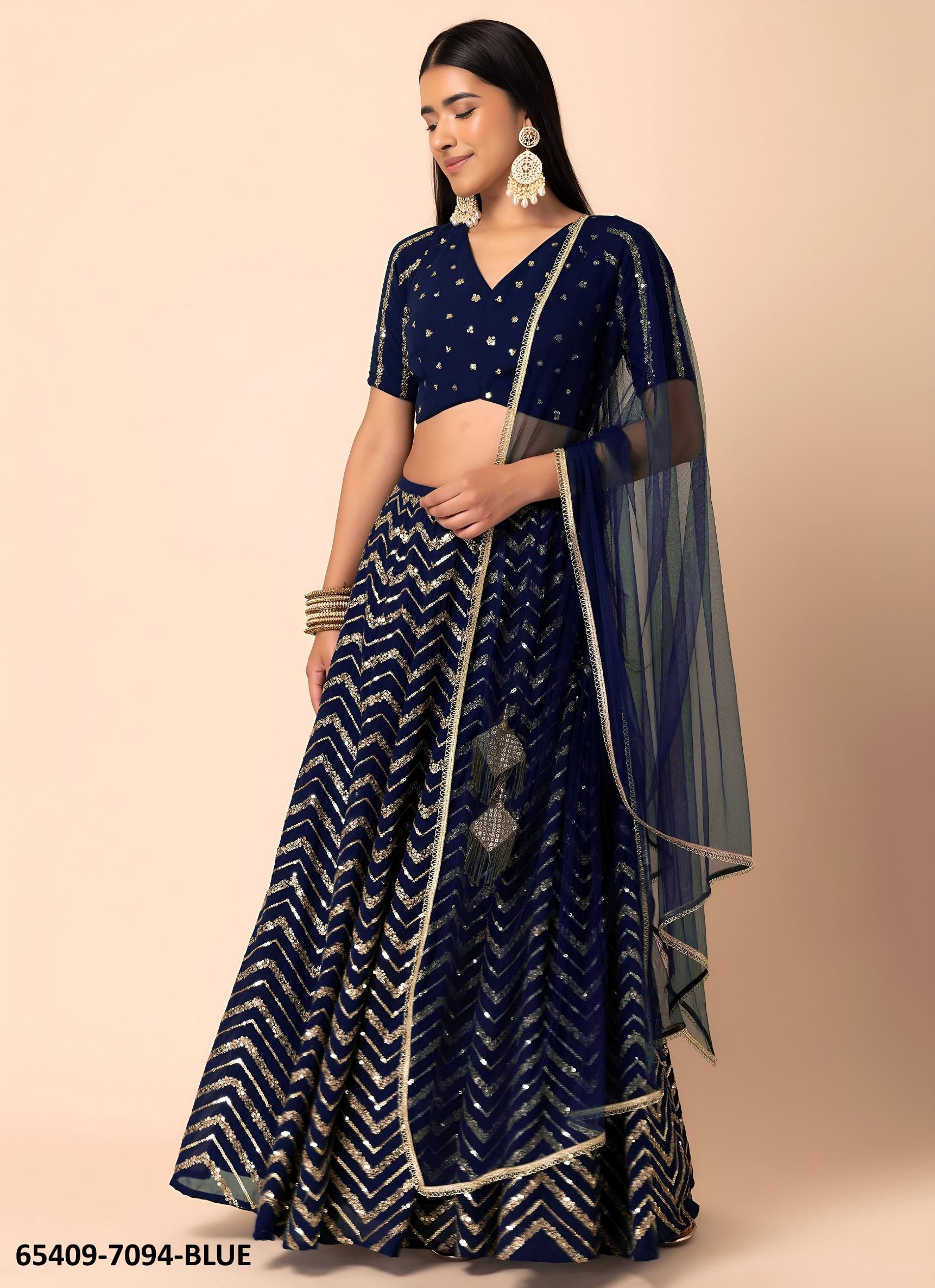 VOLUME 33 - Catalog # 65409 (Set of 5 Semi-Stitched Lehengas) VOLUME 33 - Catalog # 65409 (Set of 5 Semi-Stitched Lehengas)