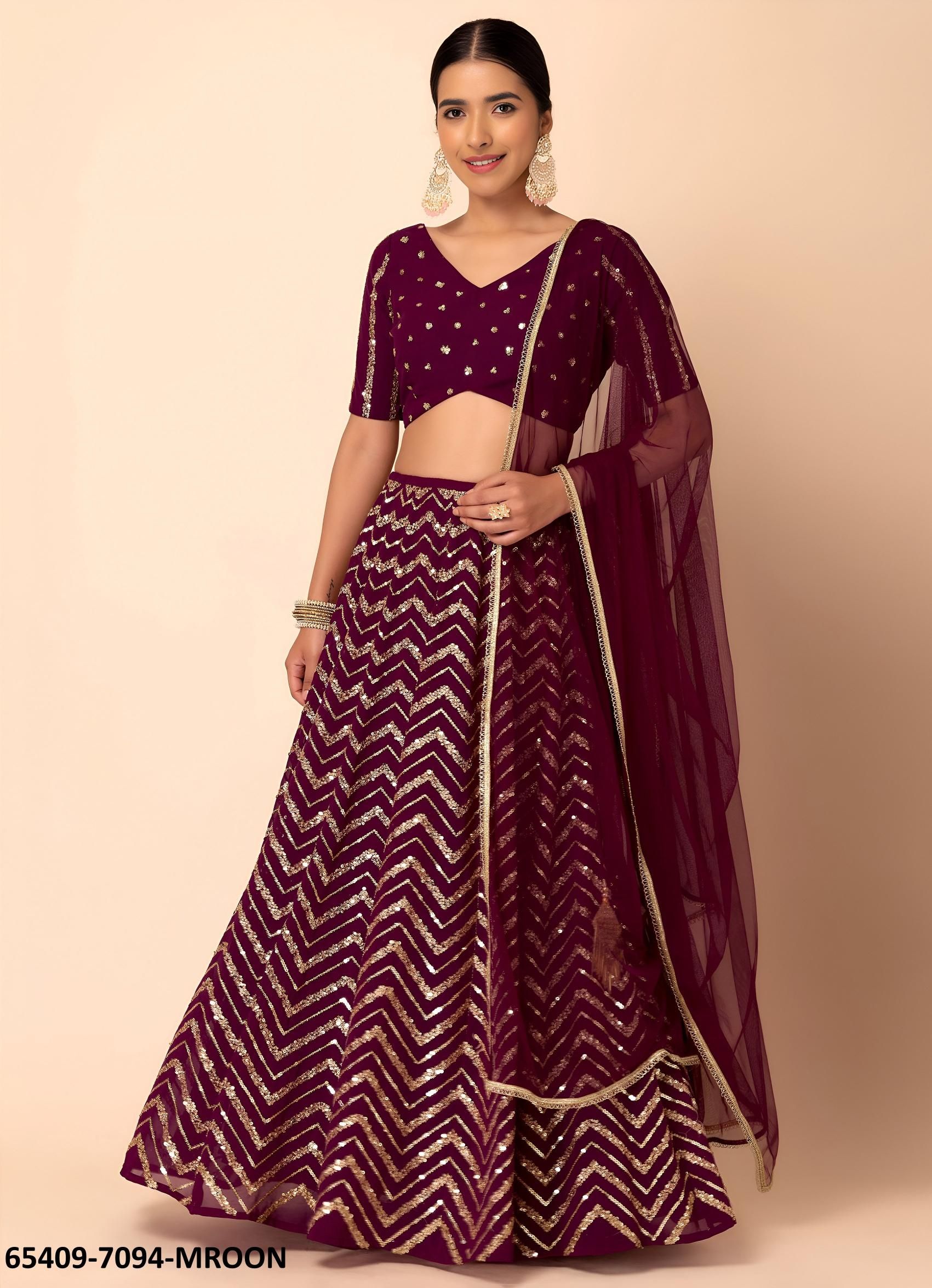 VOLUME 33 - Catalog # 65409 (Set of 5 Semi-Stitched Lehengas) VOLUME 33 - Catalog # 65409 (Set of 5 Semi-Stitched Lehengas)