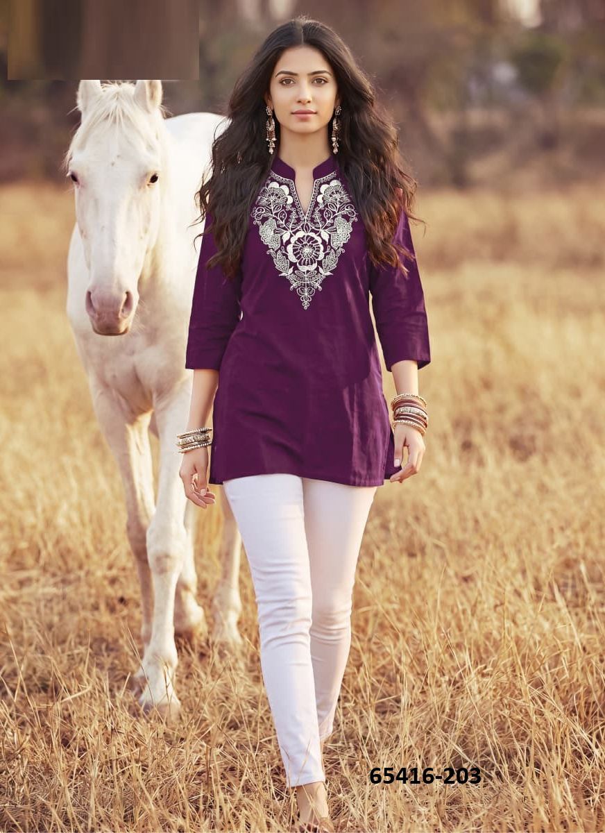 COTTON CANDY 2 - Catalog # 65416 (Set of 6 Readymade Women's Kurtis / Tops)