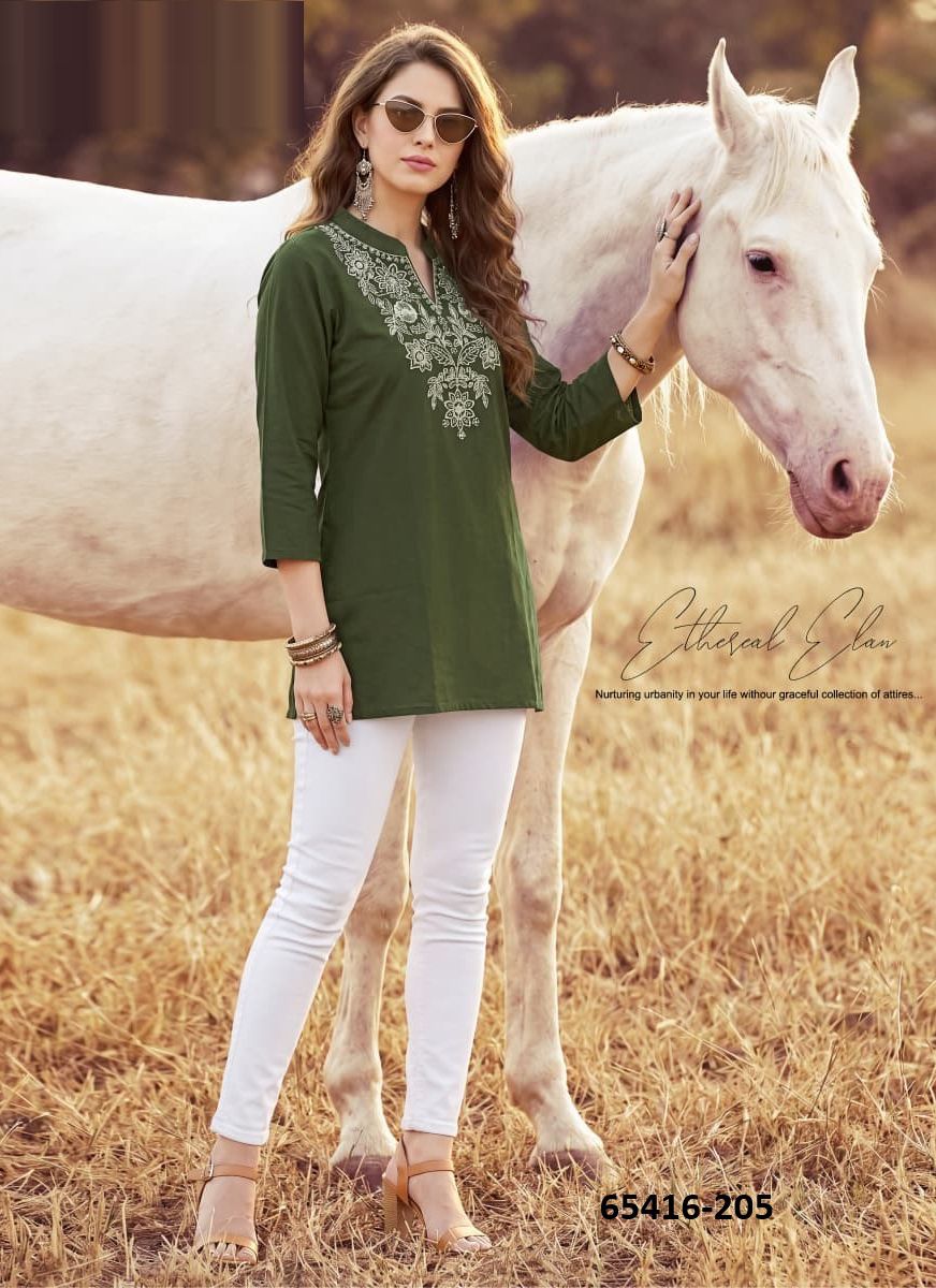 COTTON CANDY 2 - Catalog # 65416 (Set of 6 Readymade Women's Kurtis / Tops)