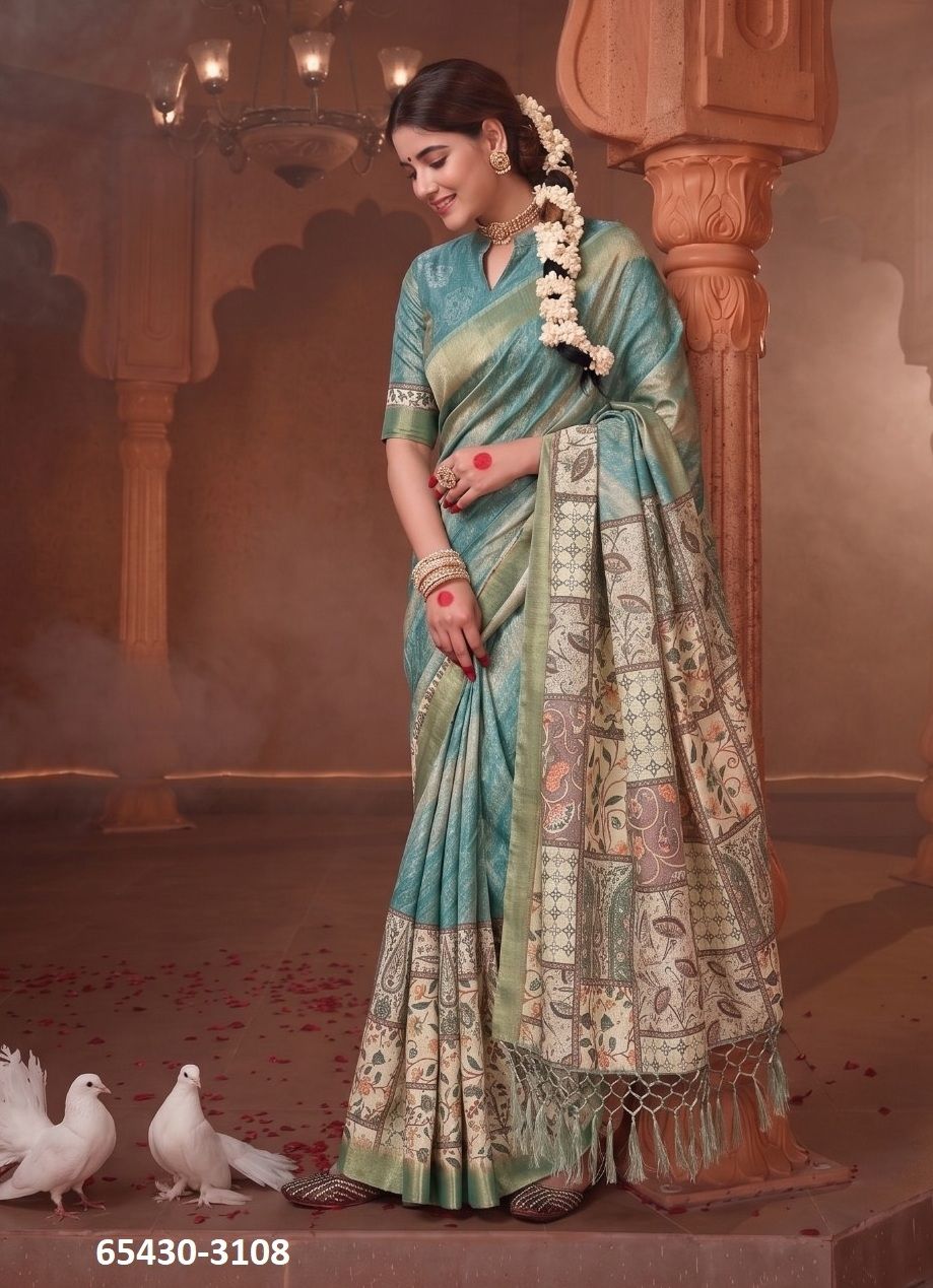 RANG CHATKILA 3100 - Catalog # 65430 (Set of 6 Sarees)