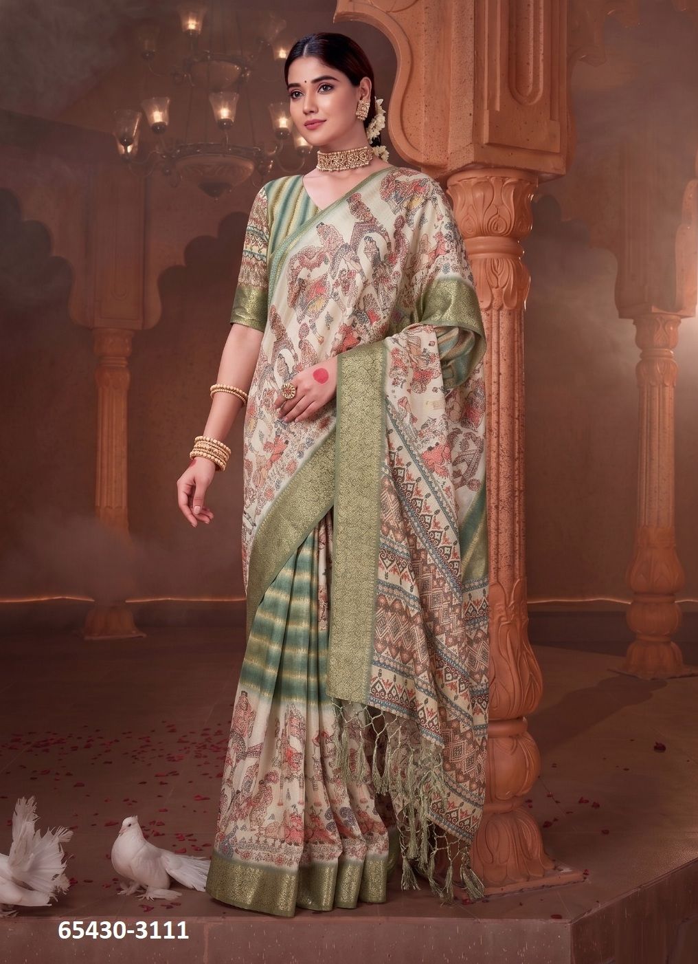 RANG CHATKILA 3100 - Catalog # 65430 (Set of 6 Sarees)
