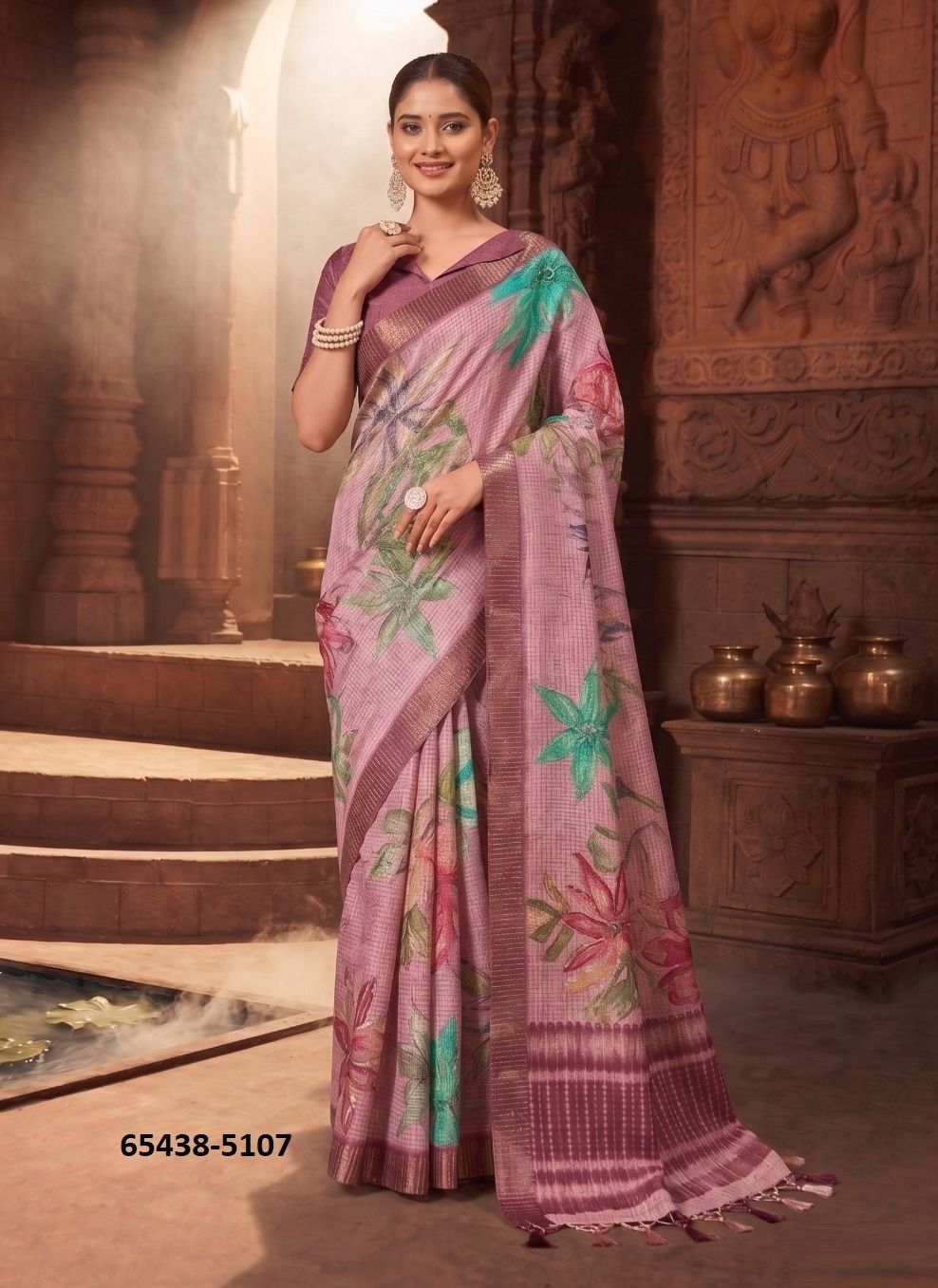 RANG CHATKILA 5100 - Catalog # 65438 (Set of 5 Sarees) RANG CHATKILA 5100 - Catalog # 65438 (Set of 5 Sarees)
