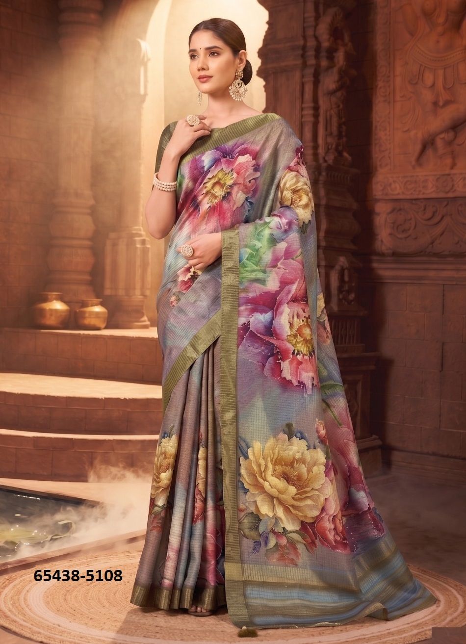 RANG CHATKILA 5100 - Catalog # 65438 (Set of 5 Sarees) RANG CHATKILA 5100 - Catalog # 65438 (Set of 5 Sarees)