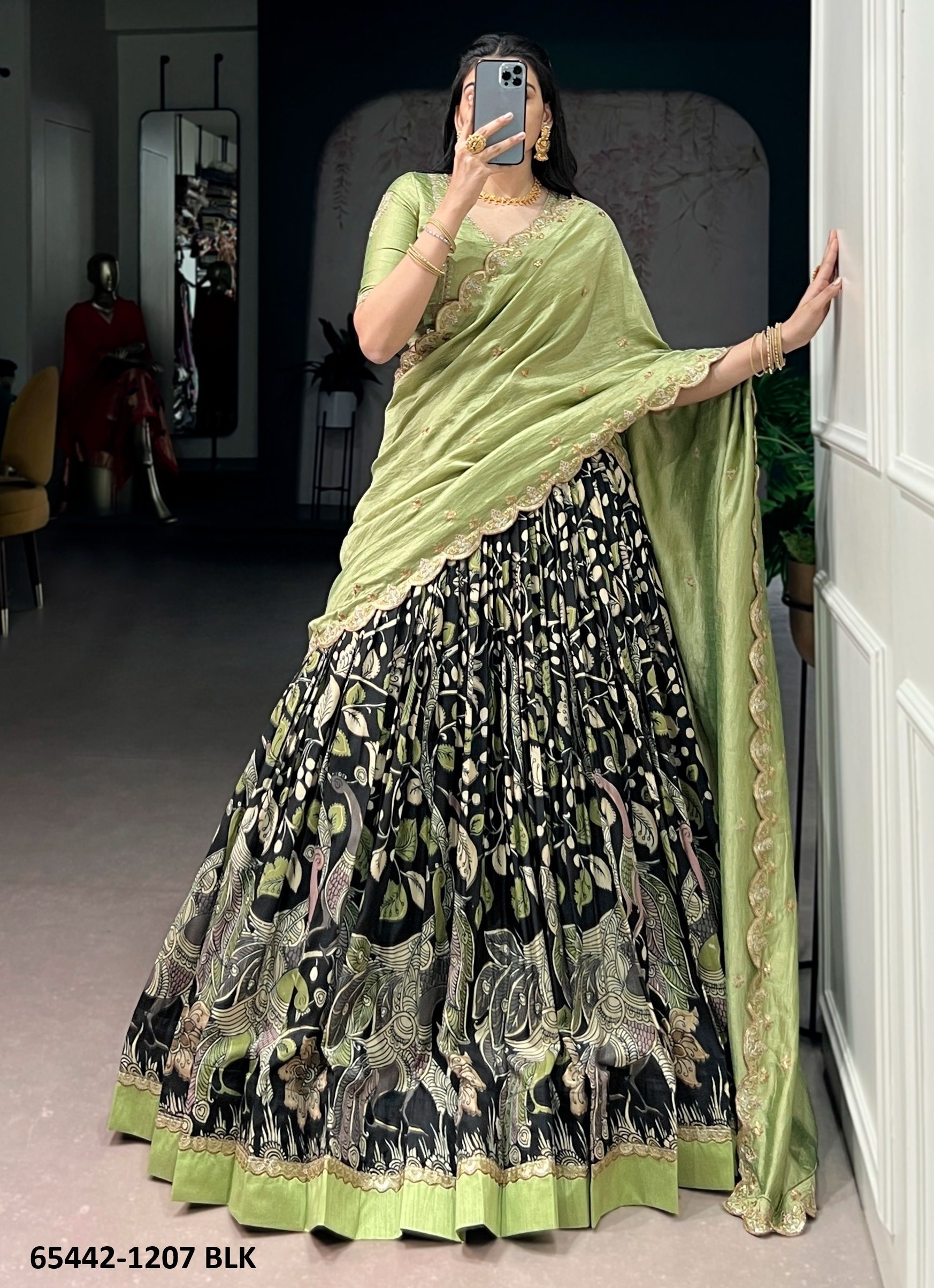 SERIES 1207 - Catalog # 65442 (Set of 4 Semi-Stitched Lehengas) SERIES 1207 - Catalog # 65442 (Set of 4 Semi-Stitched Lehengas)