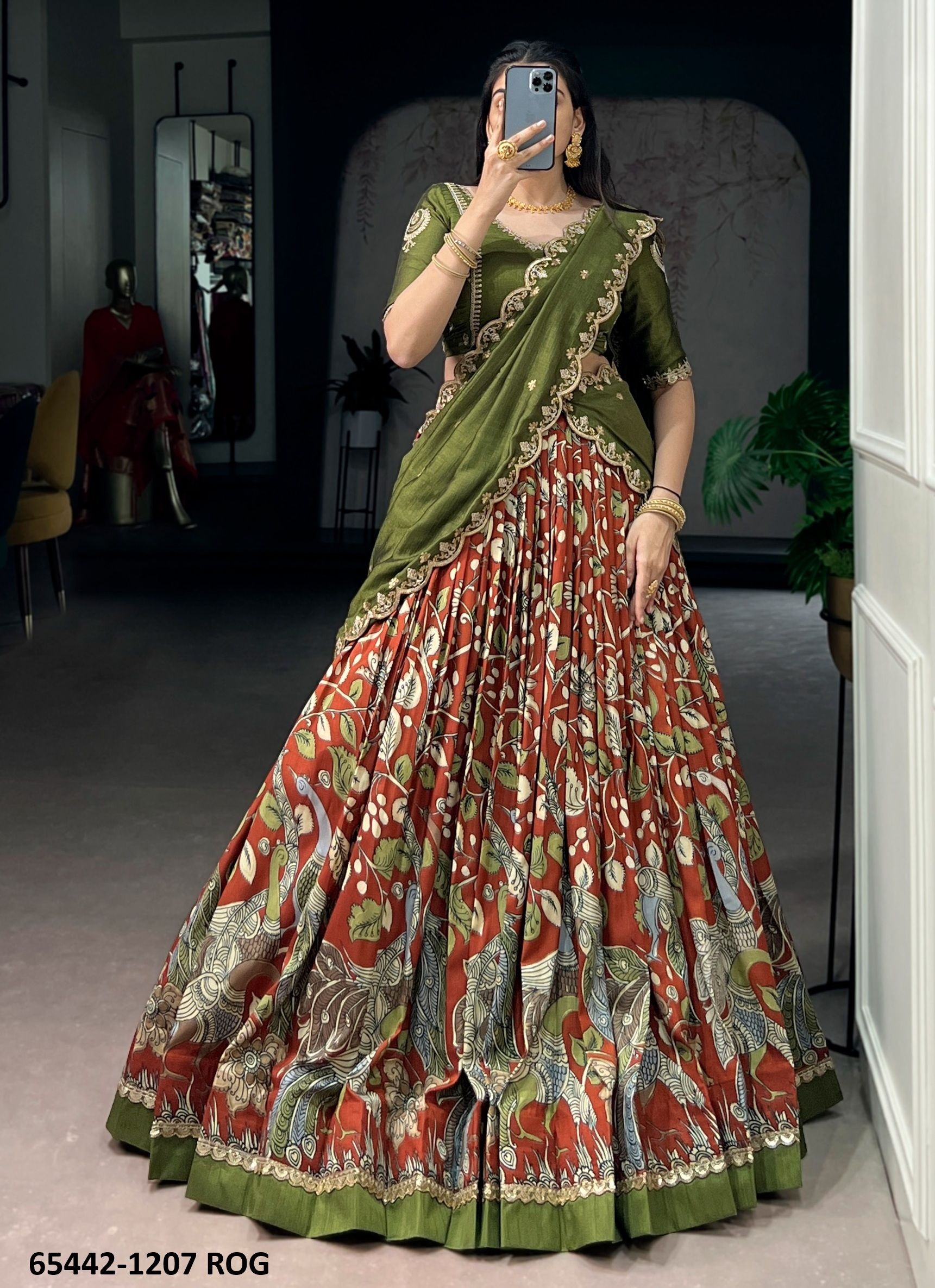 SERIES 1207 - Catalog # 65442 (Set of 4 Semi-Stitched Lehengas) SERIES 1207 - Catalog # 65442 (Set of 4 Semi-Stitched Lehengas)
