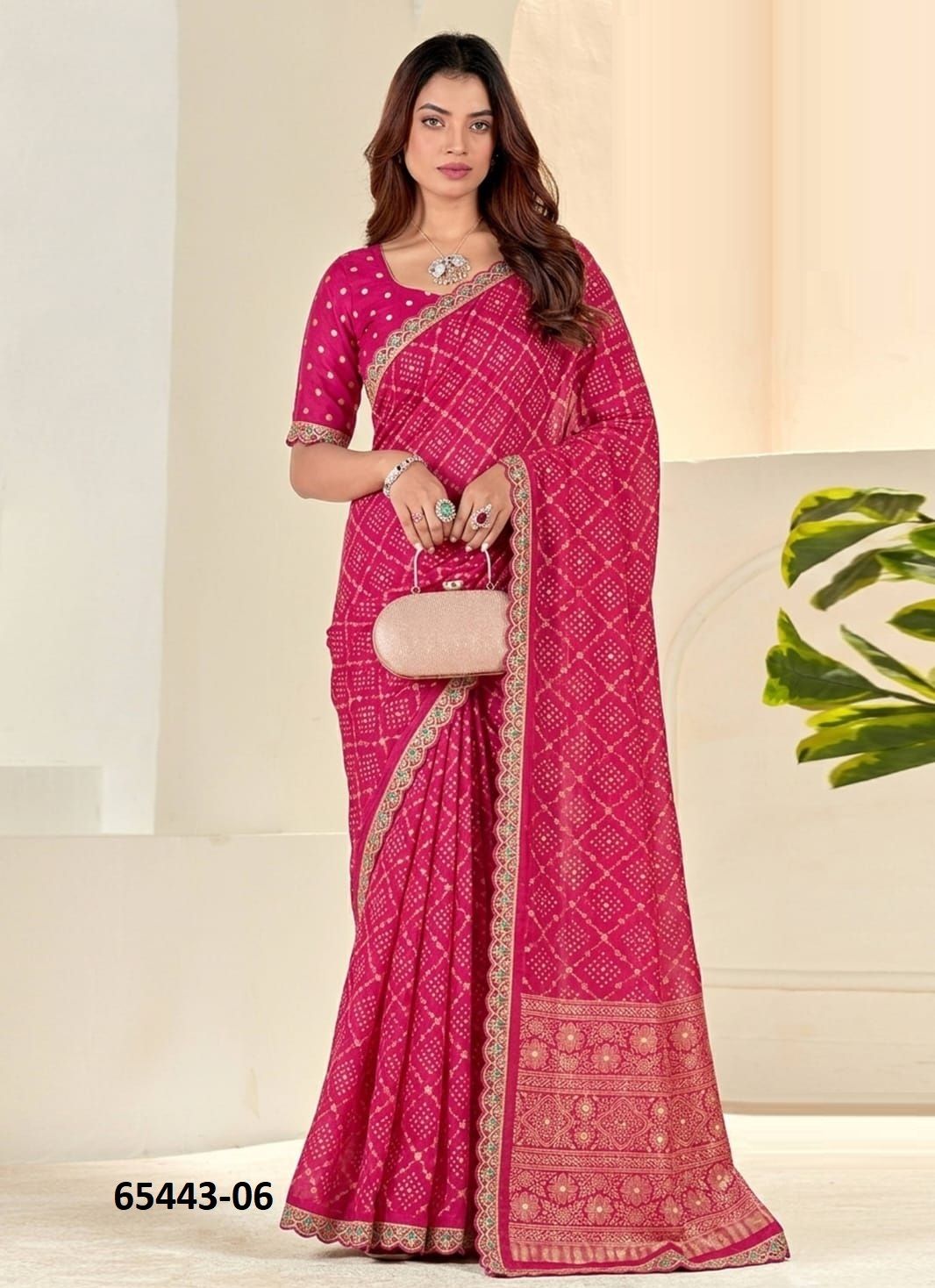 RANI BANDHEJ 7 - Catalog # 65443 (Set of 6 Sarees) RANI BANDHEJ 7 - Catalog # 65443 (Set of 6 Sarees)