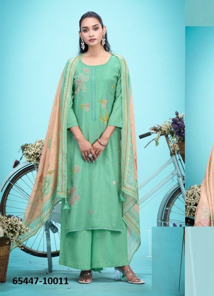 RUKMANI - Catalog # 65447 (Set of 4 Semi-Stitched / Un-Stitched Suits) RUKMANI - Catalog # 65447 (Set of 4 Semi-Stitched / Un-Stitched Suits)