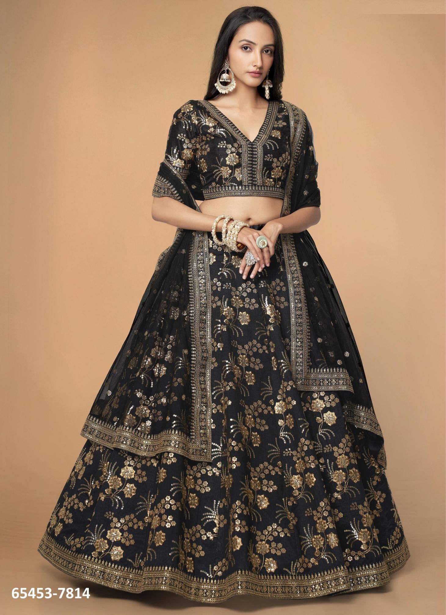 MODERN VIBES 2 - Catalog # 65453 (Set of 6 Semi-Stitched Lehengas)