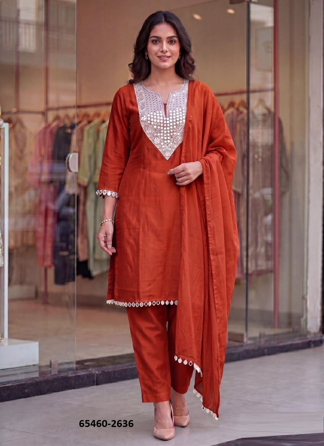 PINTEREST PREMIUM 3 - Catalog # 65460 (Set of 6 Readymade Salwar Suits)