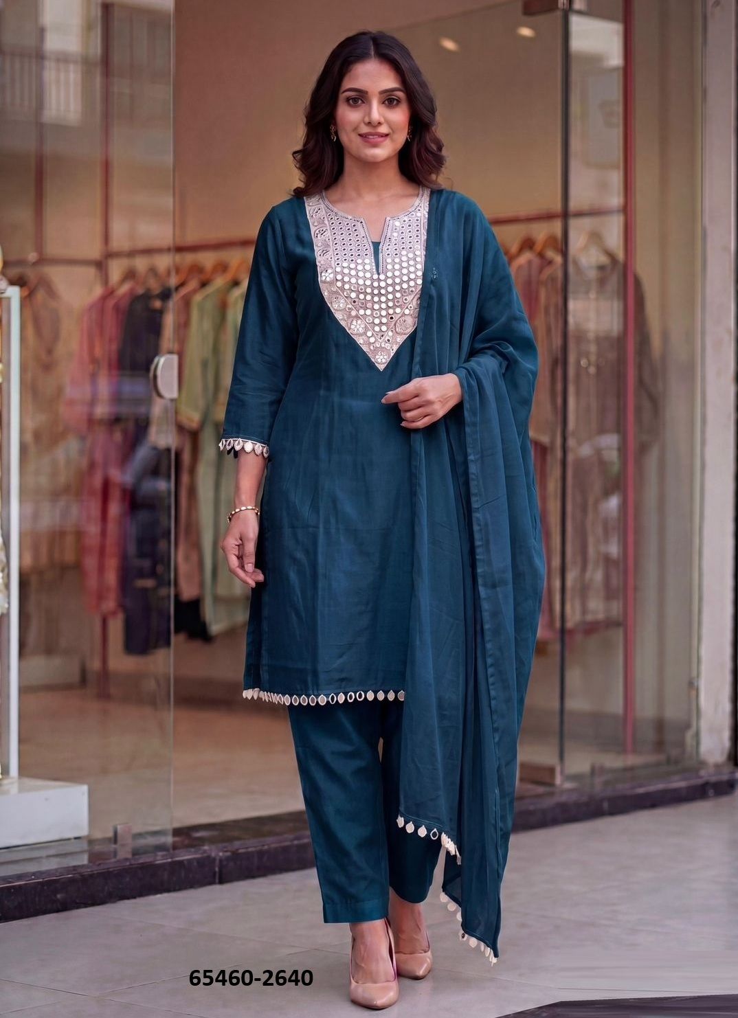 PINTEREST PREMIUM 3 - Catalog # 65460 (Set of 6 Readymade Salwar Suits)