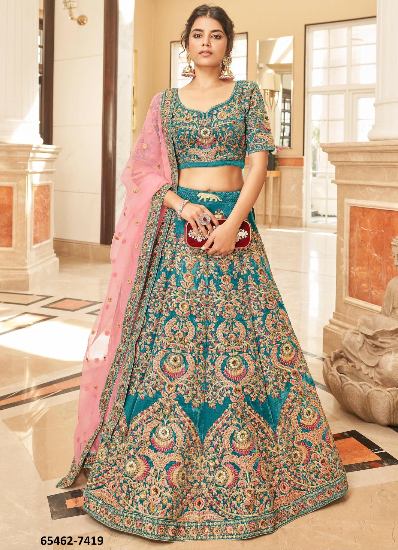 CULTURAL 2 - Catalog # 65462 (Set of 10 Semi-Stitched Lehengas) CULTURAL 2 - Catalog # 65462 (Set of 10 Semi-Stitched Lehengas)