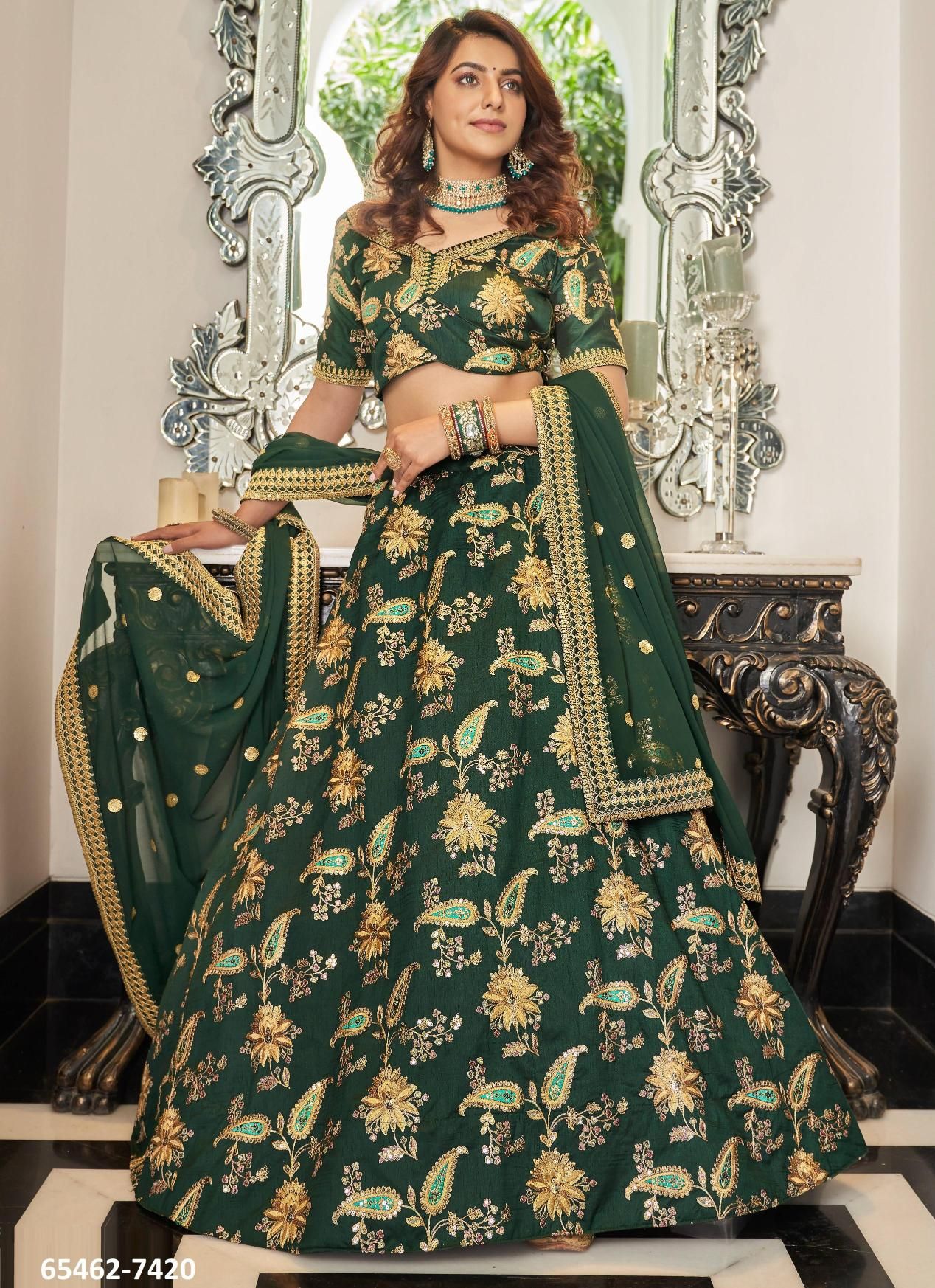 CULTURAL 2 - Catalog # 65462 (Set of 10 Semi-Stitched Lehengas) CULTURAL 2 - Catalog # 65462 (Set of 10 Semi-Stitched Lehengas)